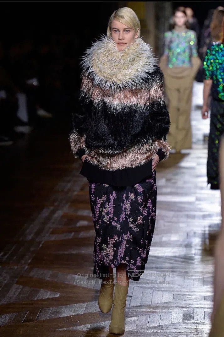 Dries Van Noten Dries Van Noten Runway-Exclusive Iridescent Jacquard Midi Size 35" - 3 Thumbnail
