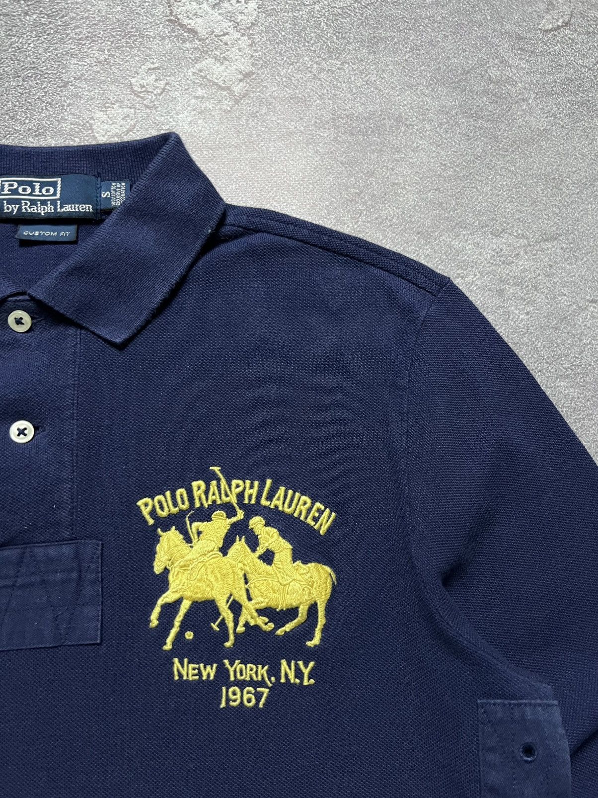 Polo Ralph Lauren 90x Vintage Ralph Lauren Rugby #2 Stripe Big Pony Chief Keef Size US S / EU 44-46 / 1 - 3 Thumbnail