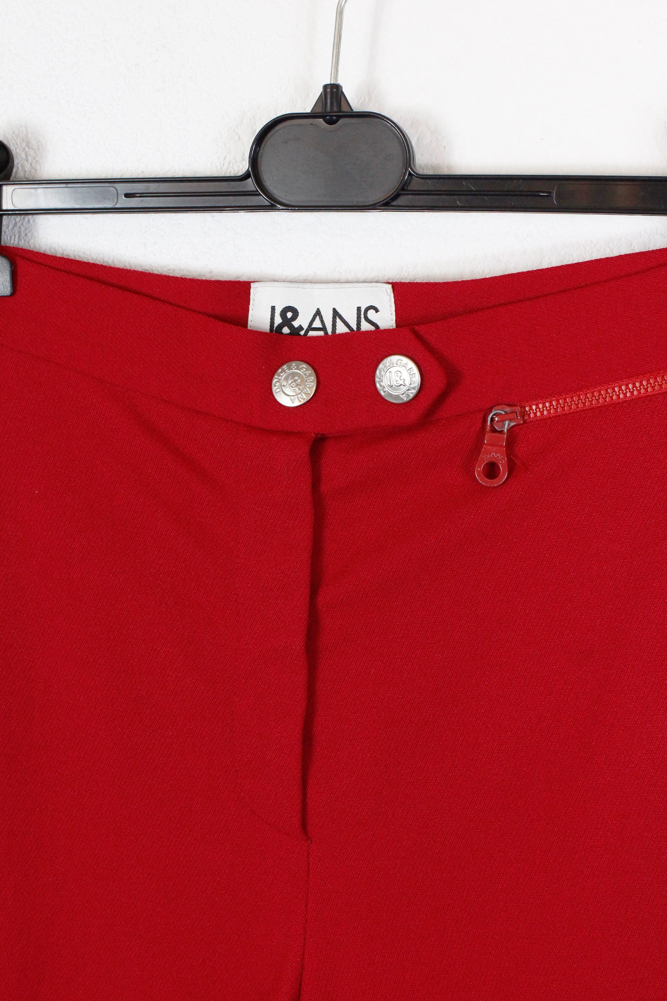 Dolce & Gabbana × Vintage Womens Vintage Dolce & Gabbana Red Moto Biker Leggings Pants Size 28" / US 6 / IT 42 - 5 Thumbnail