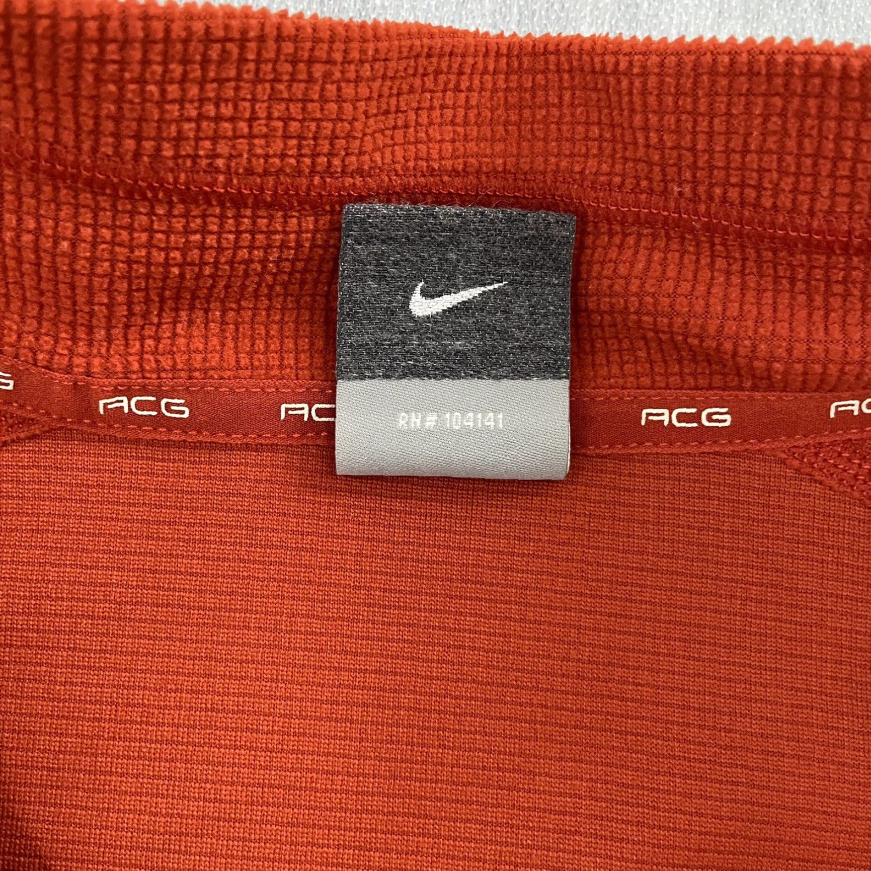 Nike VINTAGE Nike ACG Sweater Adult XL Orange Long Sleeve 1/4 Zip Pullover Mens XL Size US XL / EU 56 / 4 - 7 Thumbnail