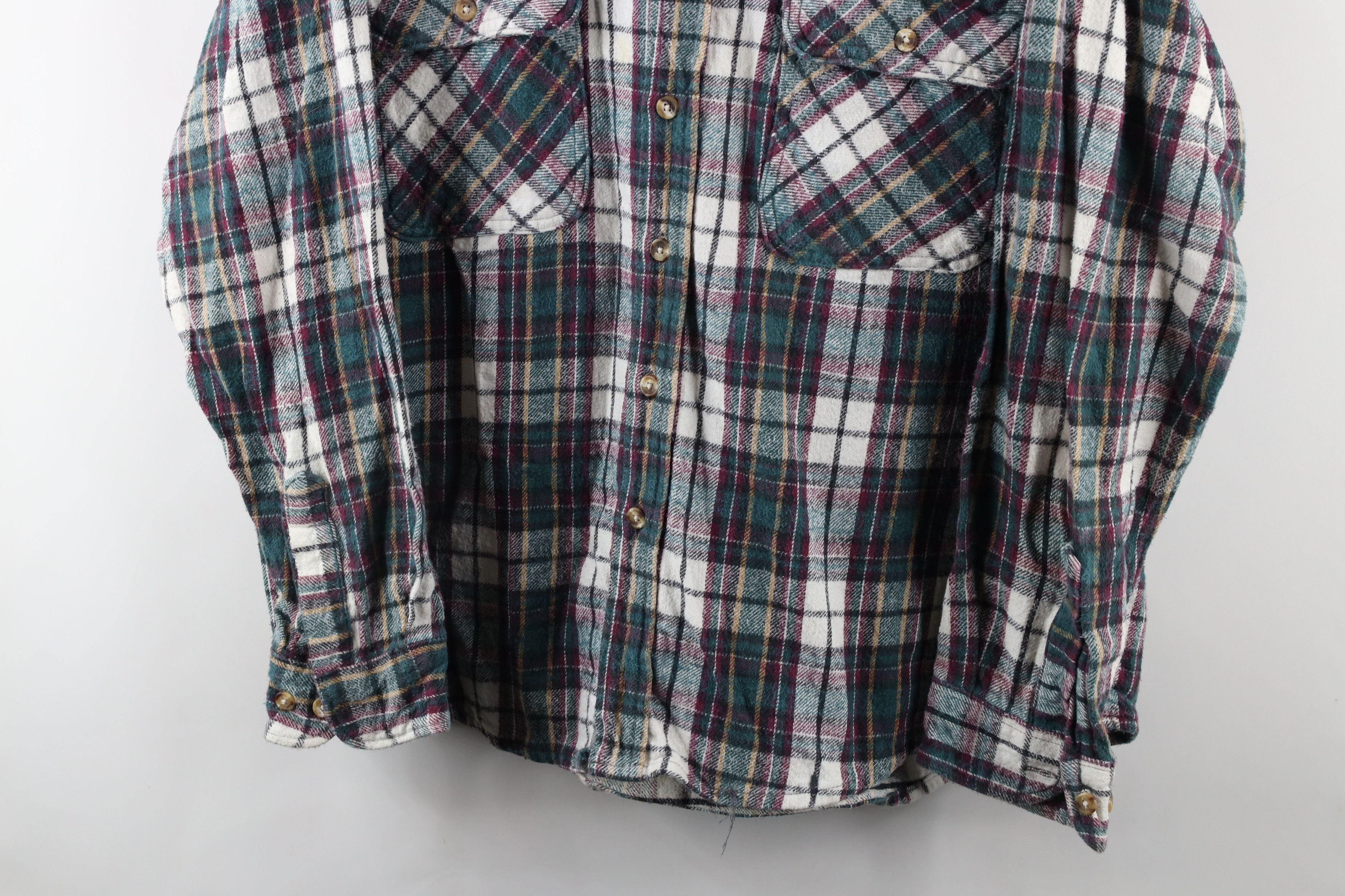 Vintage Vintage 90s Streetwear Heavyweight Flannel Button Shirt Size US XL / EU 56 / 4 - 3 Thumbnail