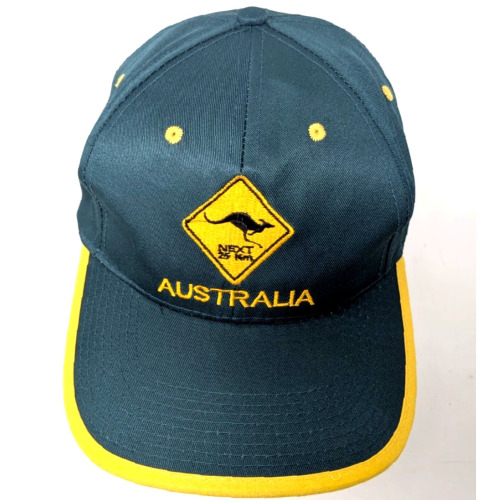 NEXT VINTAGE Australia Kangaroo Crossing Next 25 Km Green Souvenir Snapback Hat Cap Mens One Size Adjustable Baseball Cap Cap Size ONE SIZE - 5 Thumbnail