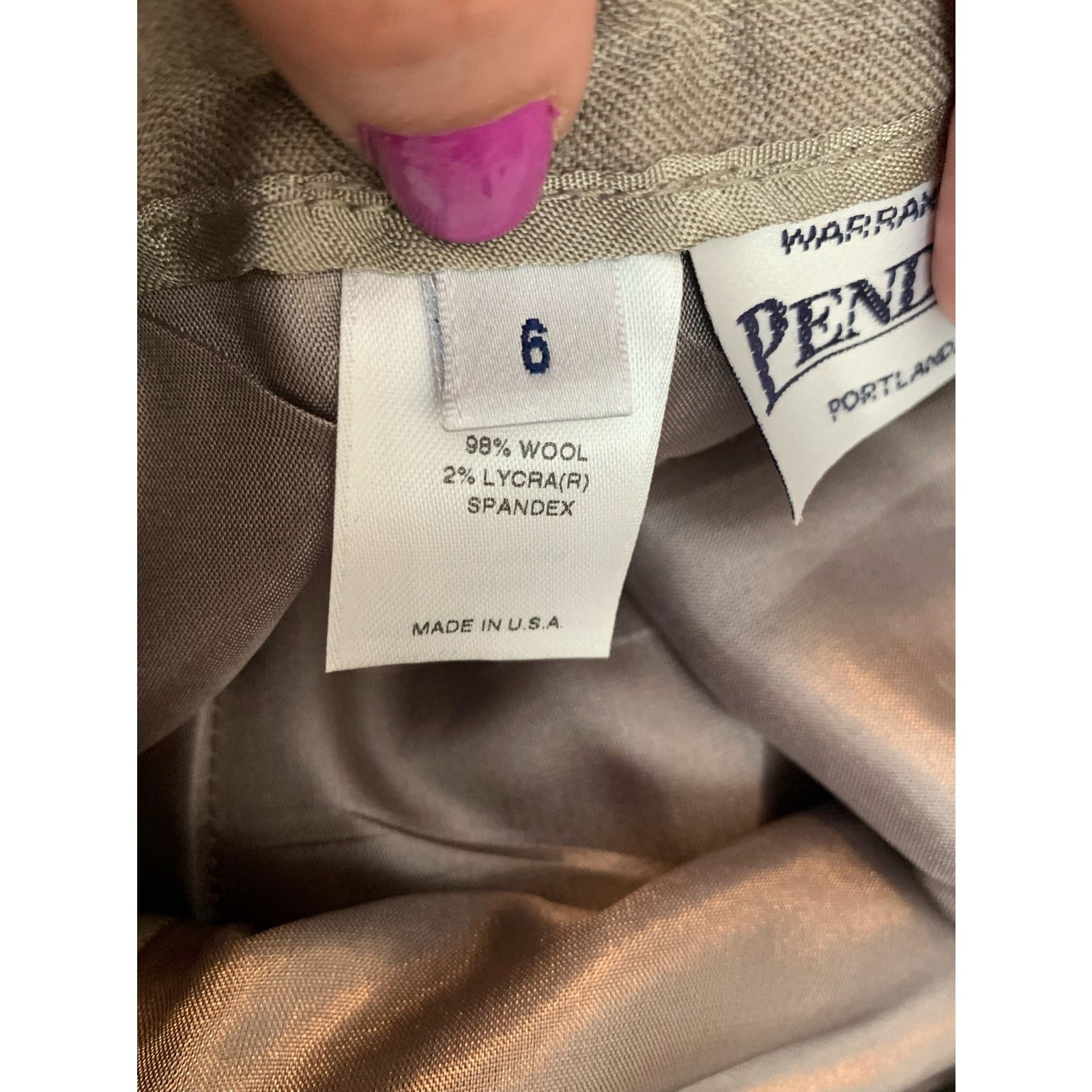 Pendleton Pendleton beige wool straight legs dress pants size 6 Size 28" / US 6 / IT 42 - 4 Thumbnail