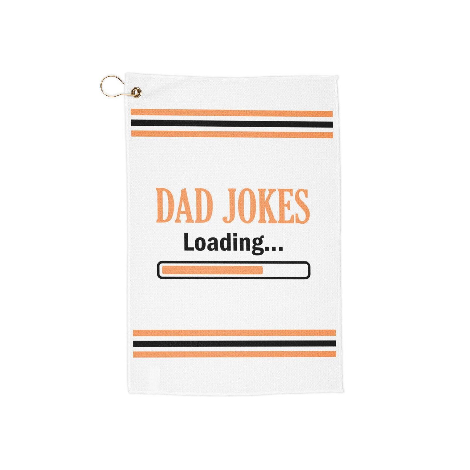 Designer Funny Golf Towels for Dads - 'Dad Jokes Loading...' Size ONE SIZE - 1 Thumbnail