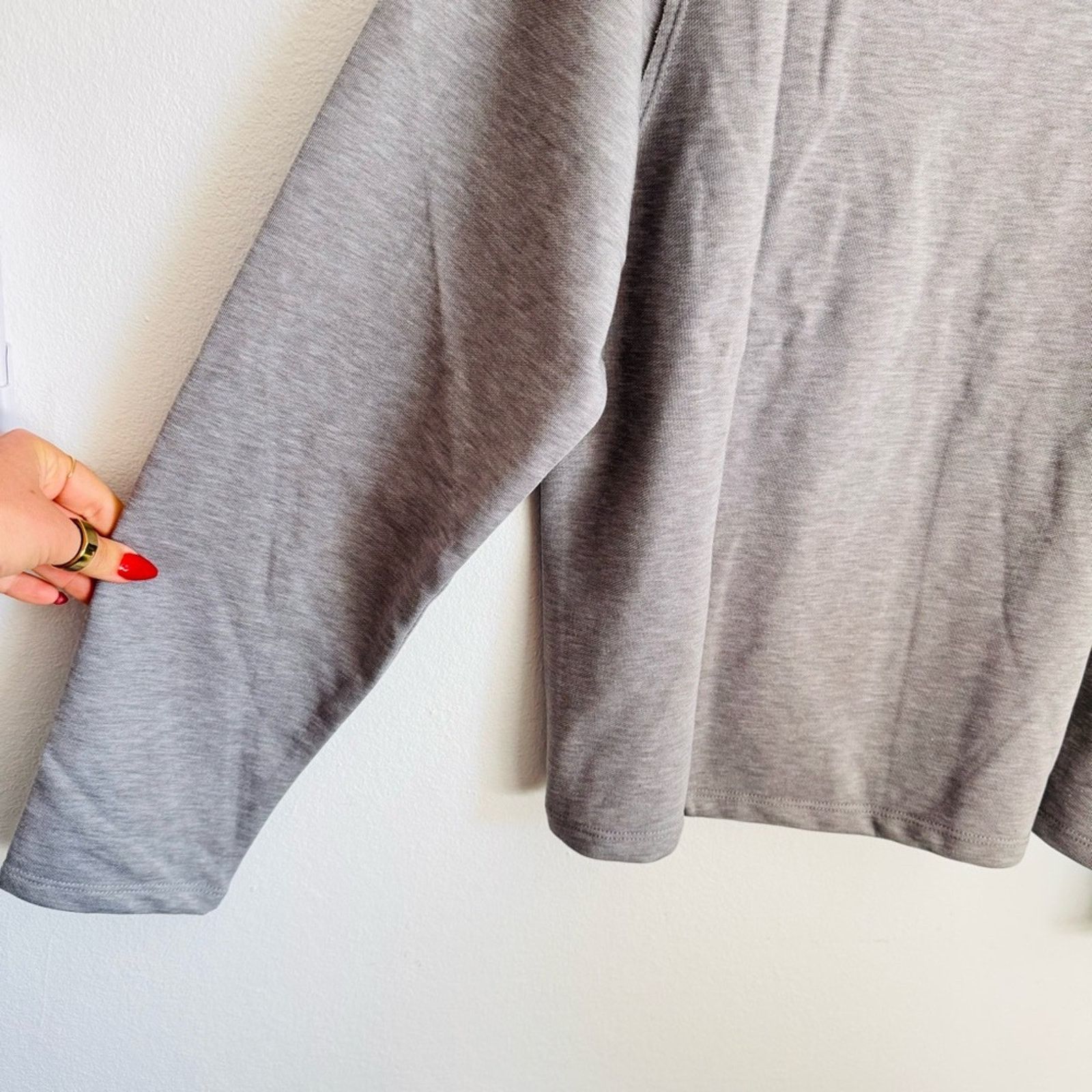 Nordstrom NEW MONO B Grey Lounge Pullover $88 Sweater Sweatshirt Top L Size L / US 10 / IT 46 - 15 Thumbnail