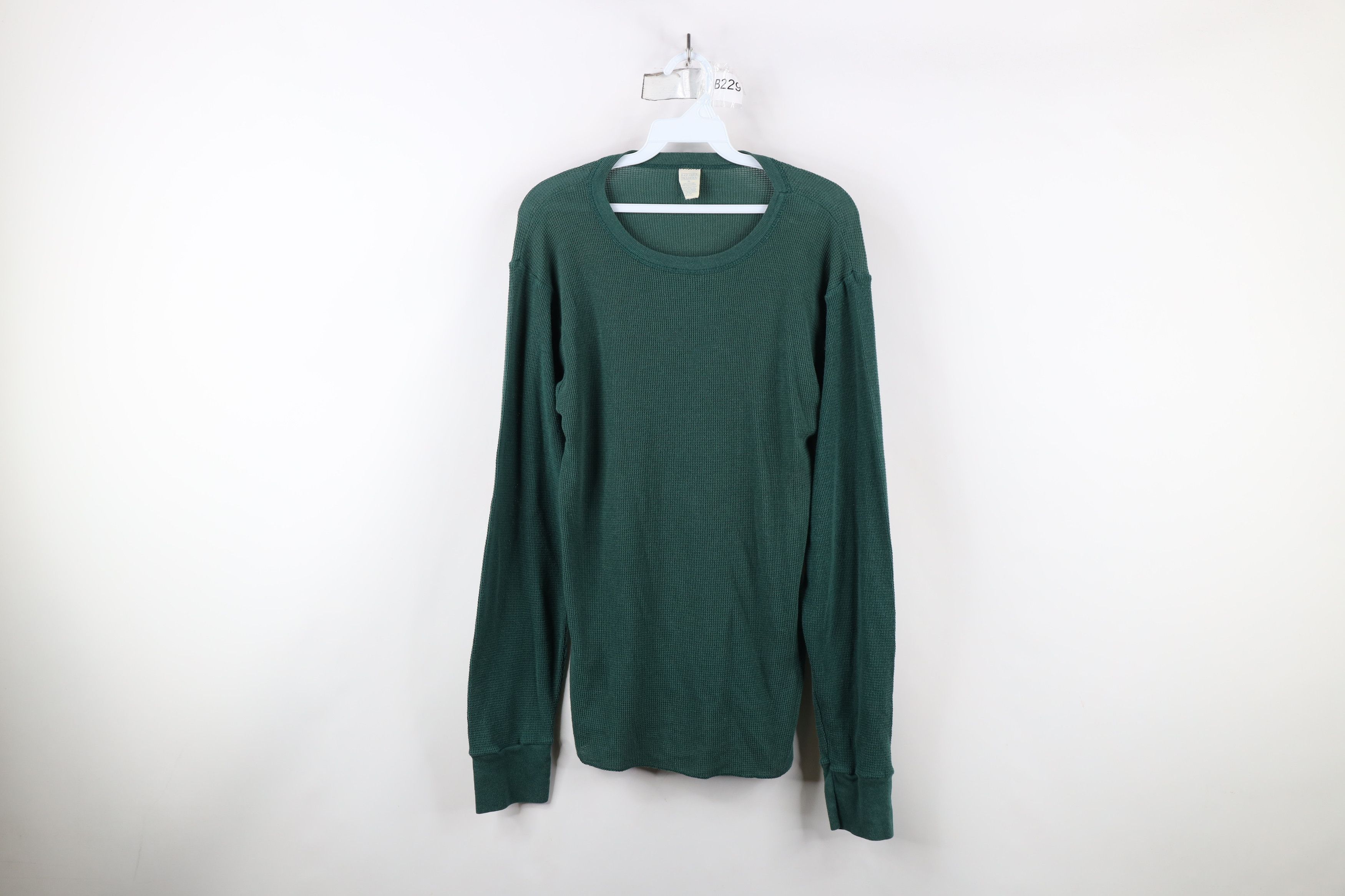 Vintage Vintage 90s Streetwear Thin Thermal Waffle Knit T-Shirt USA Size US XL / EU 56 / 4 - 1 Thumbnail