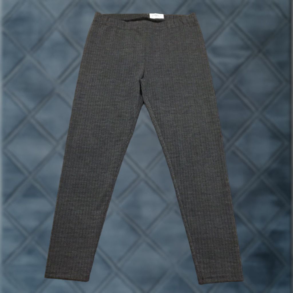 Loft LOFT Leggings Womens Medium Gray Herringbone High Rise 30x26 Ankle Inseam 26in Polyester Blend Regular Lis Womens Size 32" / US 10 / IT 46 - 1 Thumbnail