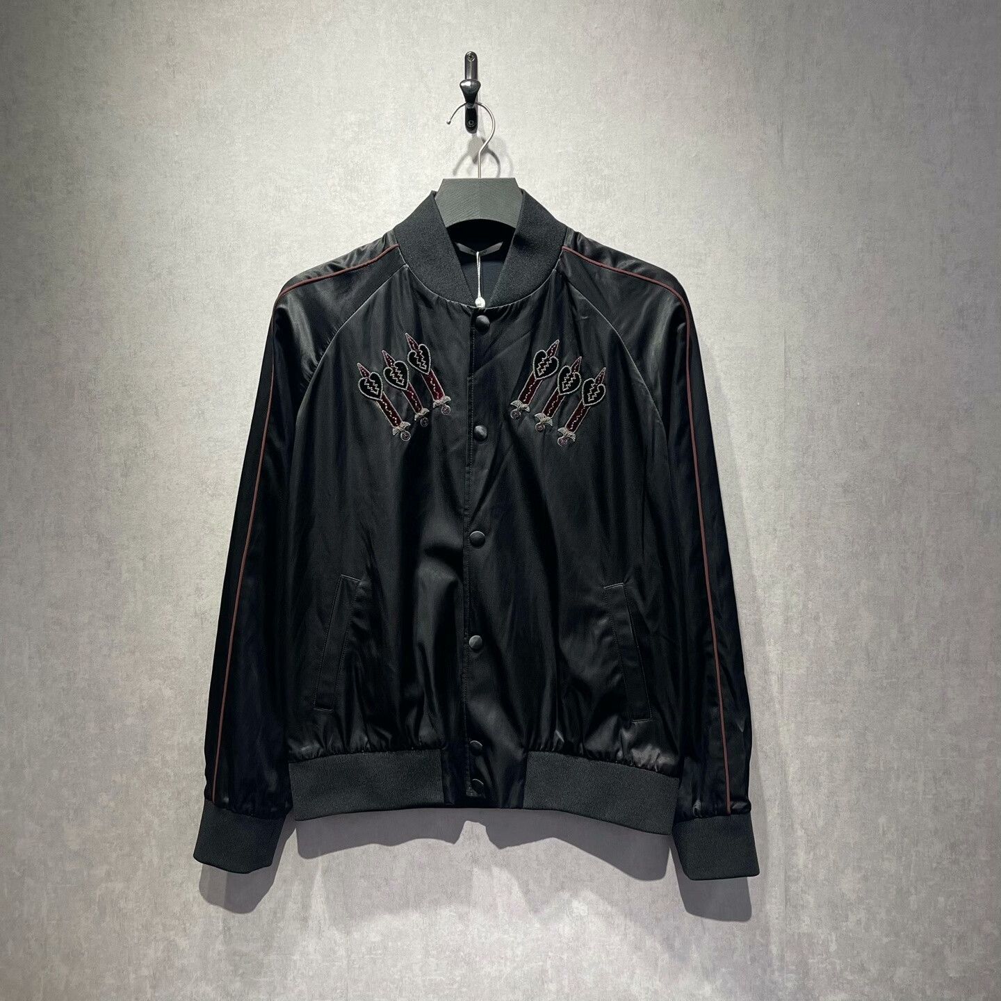Valentino Valentino Silk Heart Embroidery Jacket Size US L / EU 52-54 / 3 - 1 Thumbnail