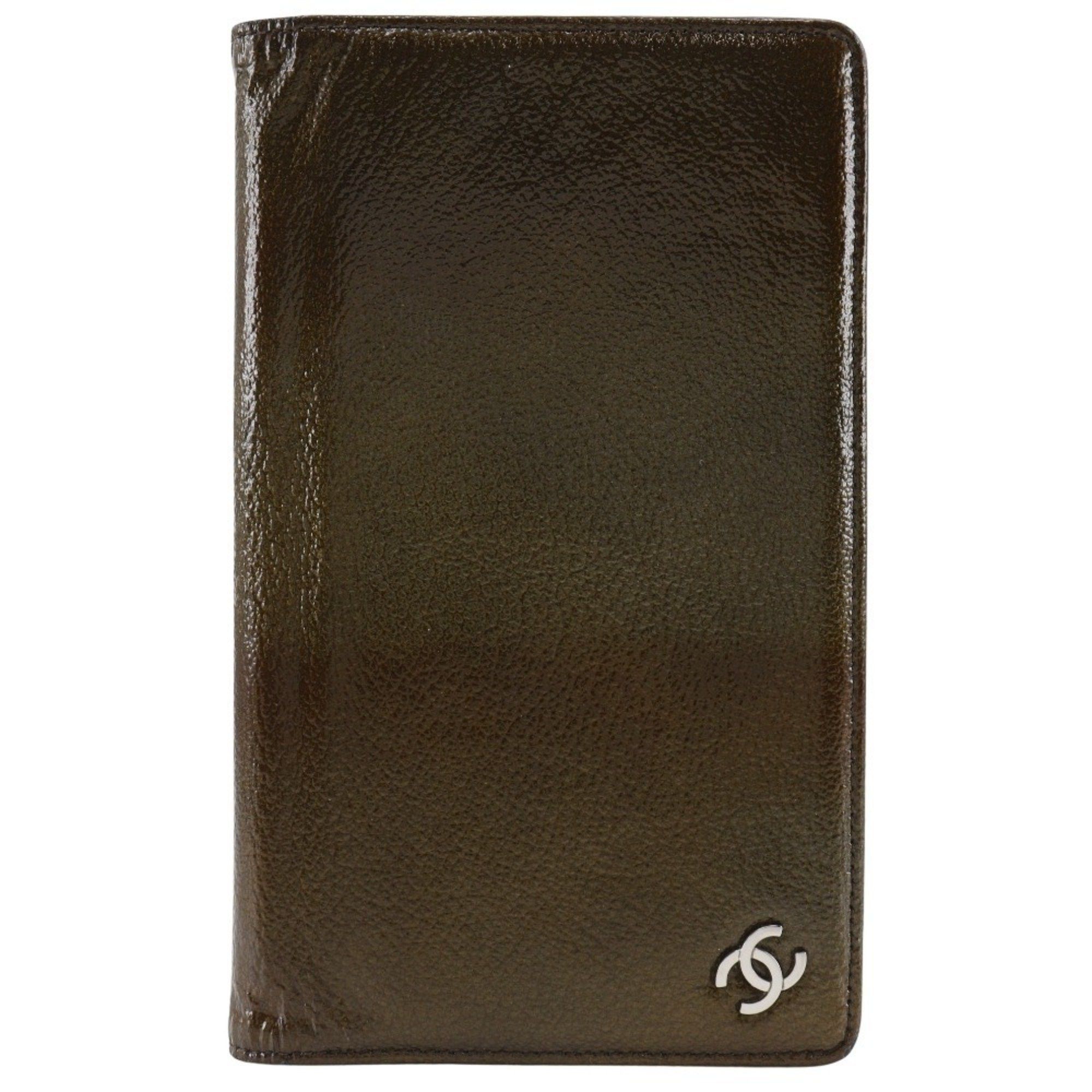 Chanel CHANEL COCO Mark Long Wallet Enamel Bronze Women's Size ONE SIZE - 1 Thumbnail