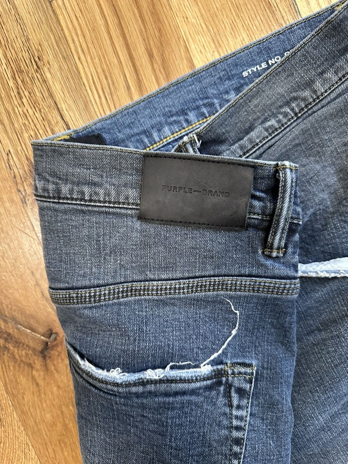 Purple Brand Purple Brand Knee Patch Dark Blue Denim Jeans Size 36 Size US 36 / EU 52 - 4 Thumbnail