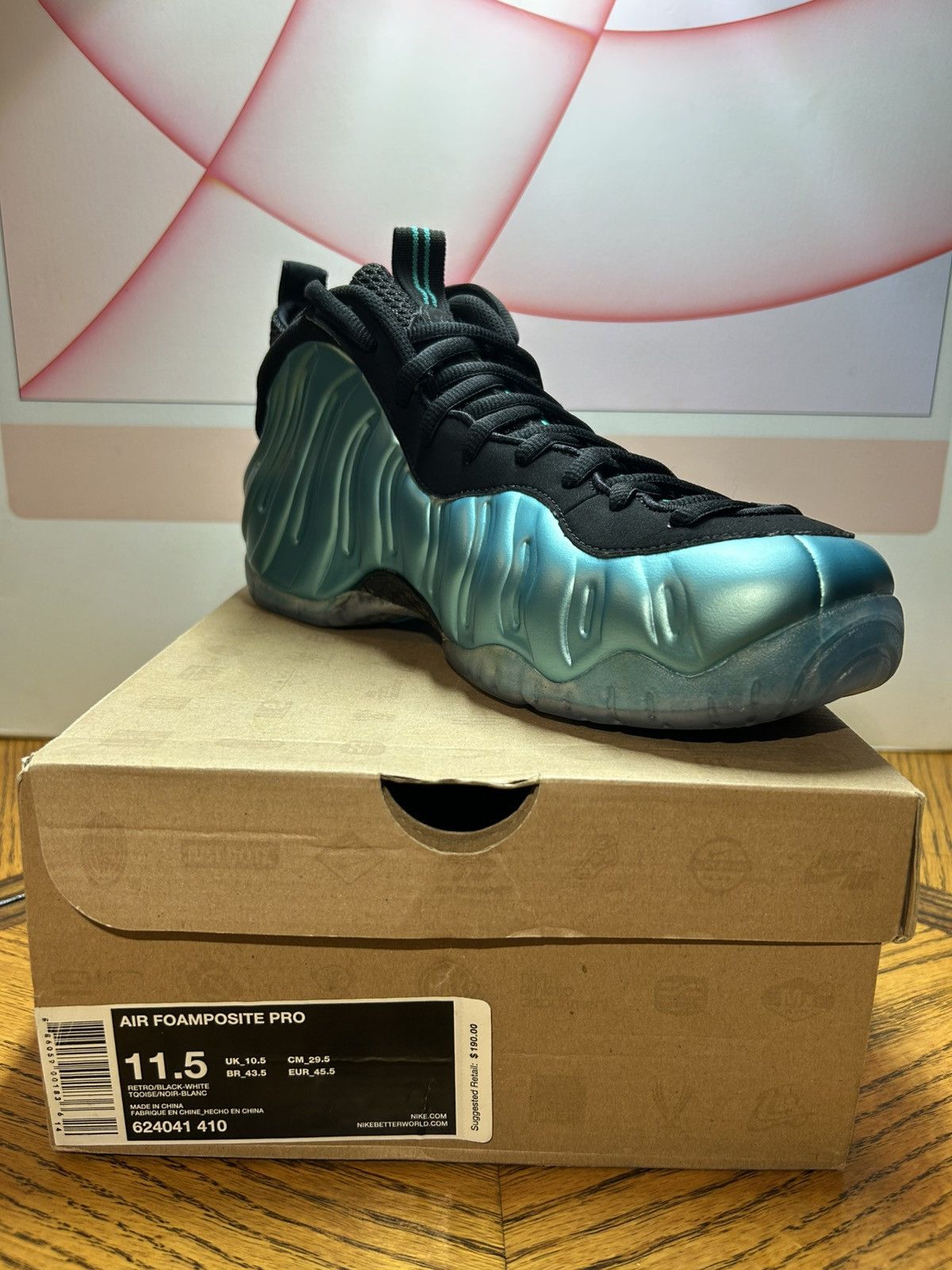 Nike Size 11.5 - Nike Air Foamposite Pro Electric Blue 2011 NEW Size US 11.5 / EU 44-45 - 6 Thumbnail