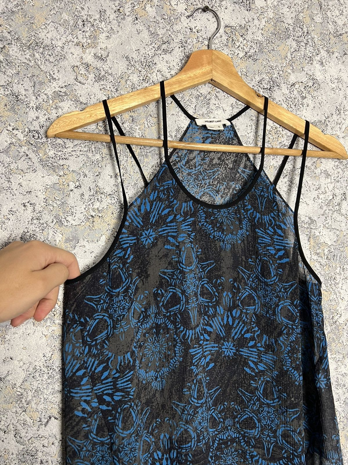 Helmut Lang Helmut Lang Women's Light Mesh Printed Top Blouse Size S Size S / US 4 / IT 40 - 3 Thumbnail