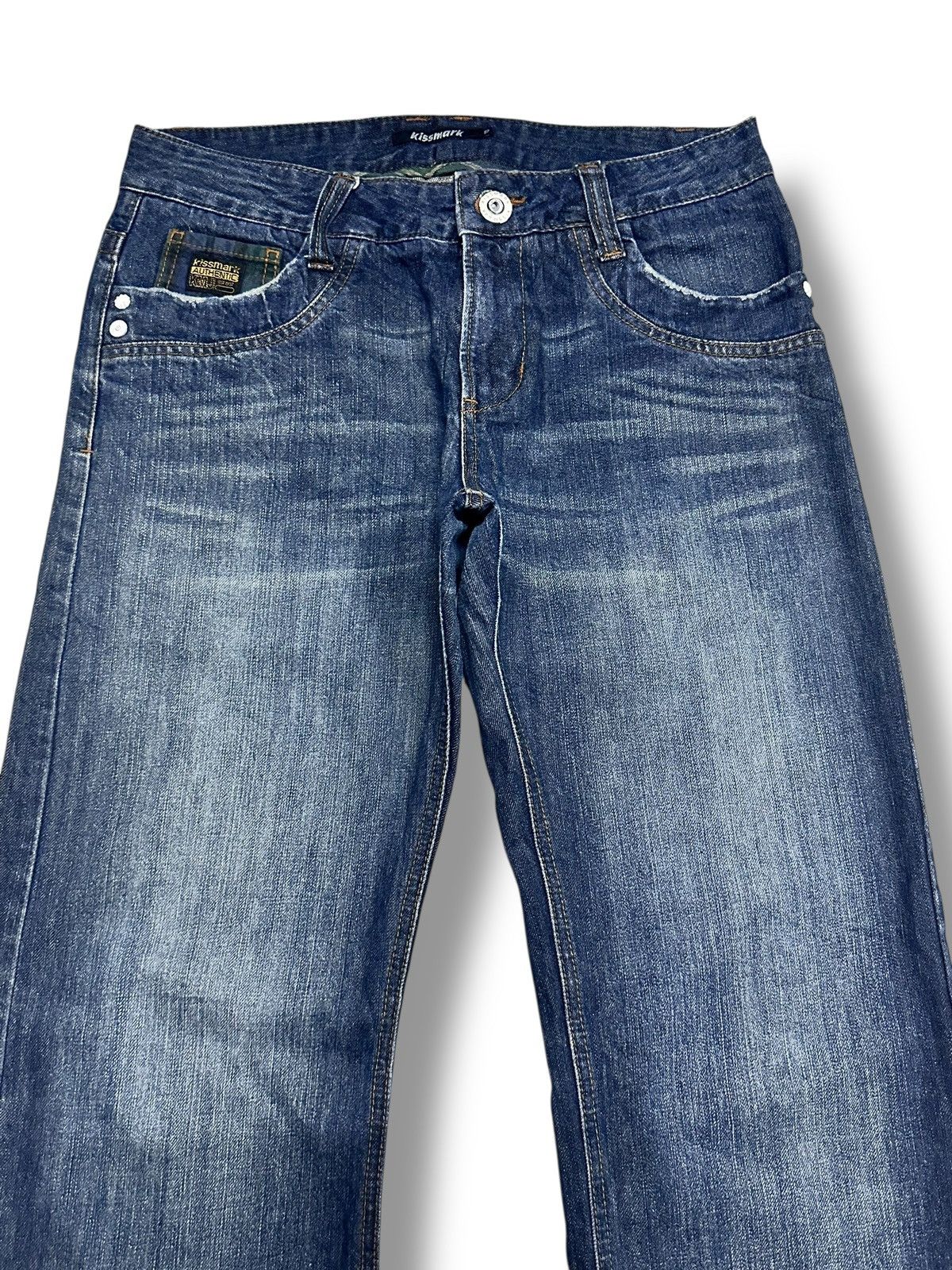 Japanese Brand × Le Grande Bleu (L.G.B.) Kissmark Distressed Jeans With Wideleg and Faded Wash Size US 32 / EU 48 - 3 Thumbnail