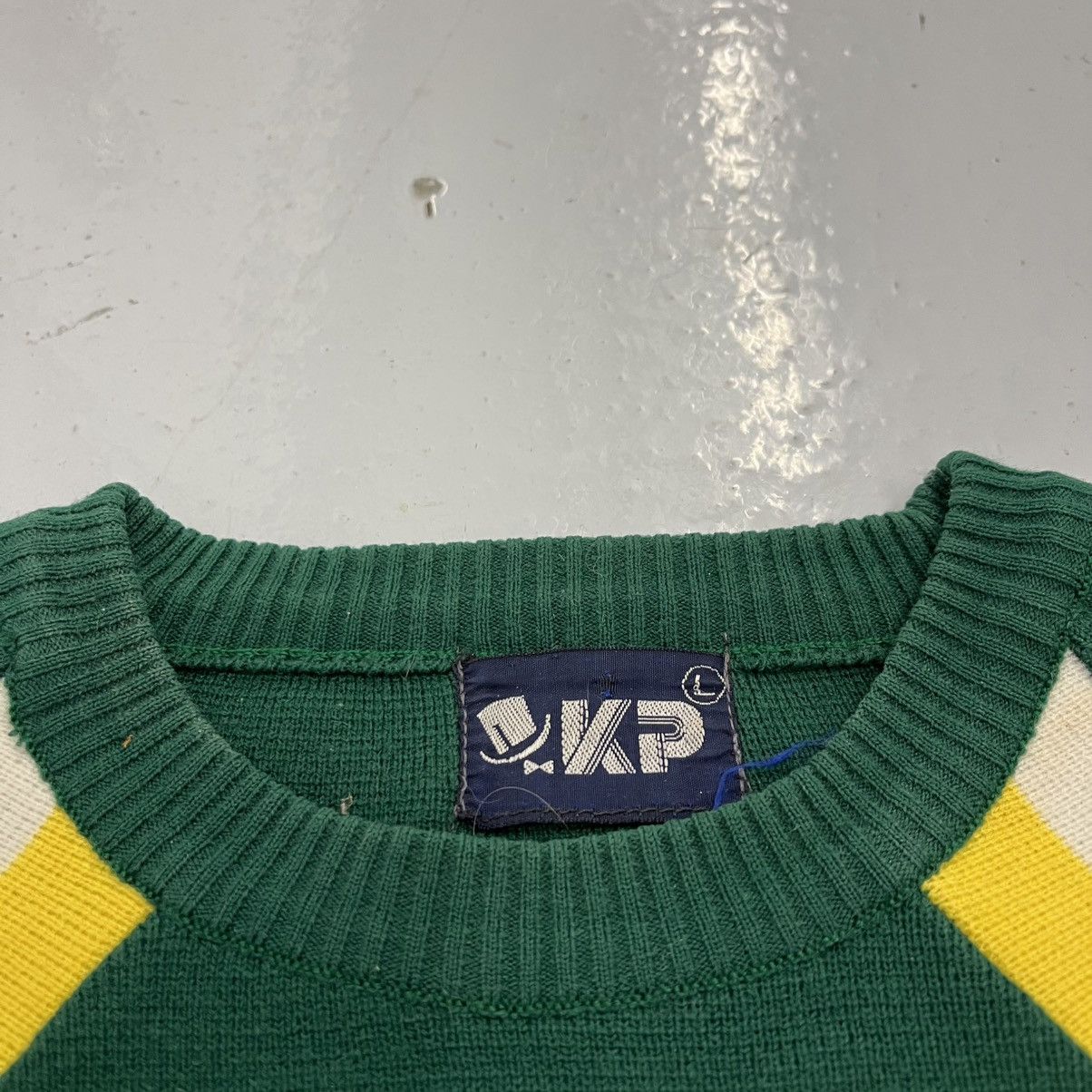 Other Vintage 80s KP Green Abstract Pattern Acrylic Sweater Size US L / EU 52-54 / 3 - 3 Thumbnail