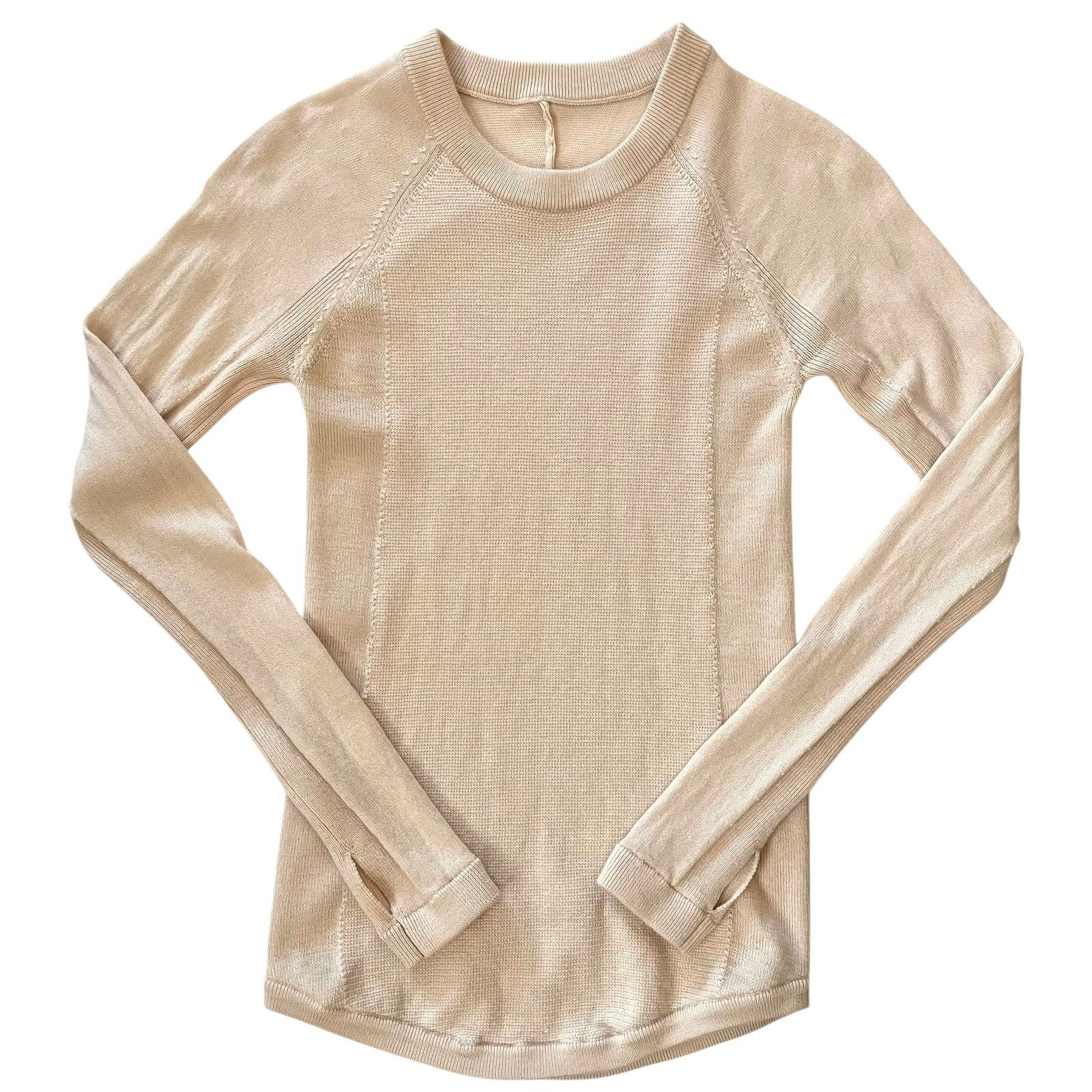 Lululemon Lululemon Sit In Lotus Sweater Cream Pink MerinoWool Sweater Size XS / US 0-2 / IT 36-38 - 1 Thumbnail
