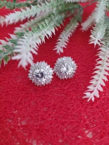 Jewelry Crystal Star Stone Earrings Gothic Punk Chrome Jewelry Spike Size ONE SIZE - 5 Thumbnail