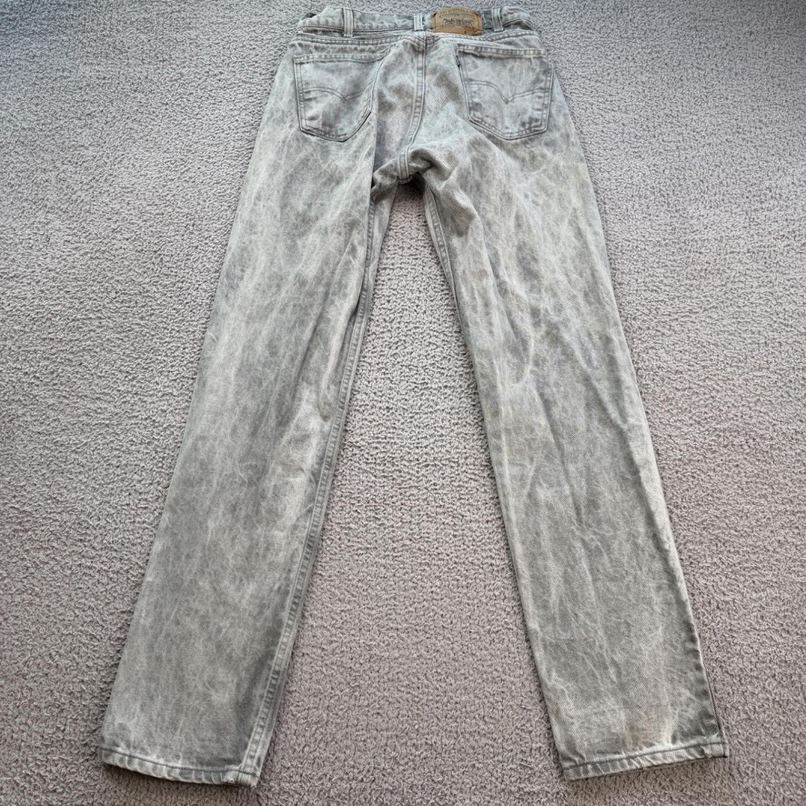 Levi's Vintage 90s Levis 501 Jeans Gray Acid Wash Denim 32x34 USA Size US 32 / EU 48 - 2 Thumbnail