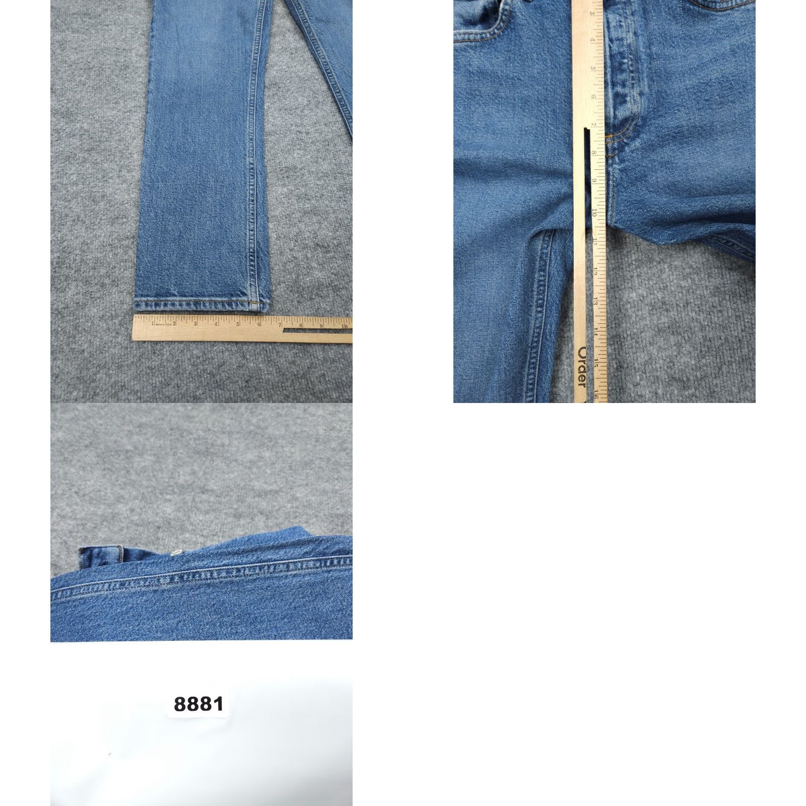 Agolde AGOLDE Jeans Women's Riley Mid Rise Straight Leg CROP 27 (FITS 25 x 25) Blue Size 27" / US 4 / IT 40 - 9 Thumbnail