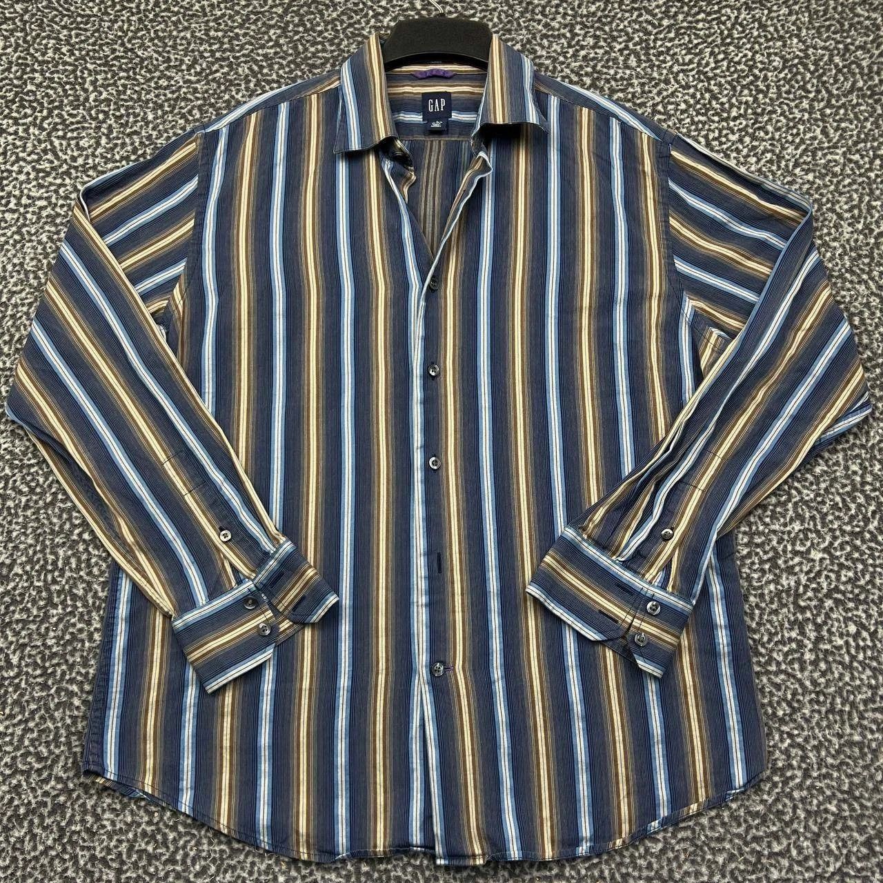 Gap Gap Button Up Shirt Men 16-16 1/2 Striped Collared Cotton L Size US L / EU 52-54 / 3 - 1 Thumbnail