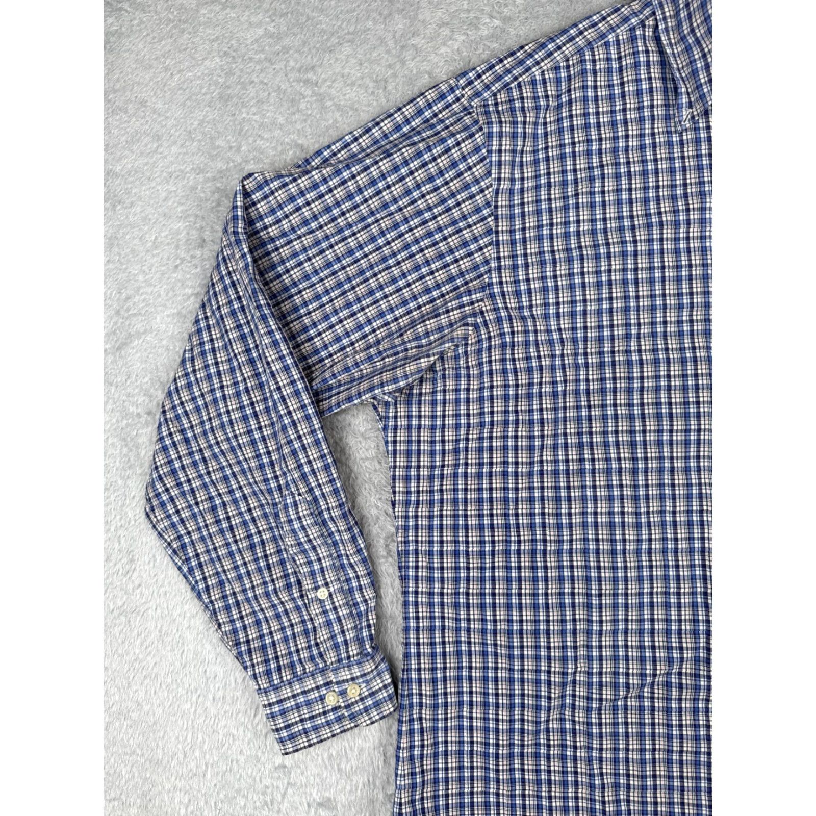 Ralph Lauren Ralph Lauren Shirt Men Plaid Cotton XL Blue Button-Up Long Sleeve Casual Workwear Button-Down Mens Size US XL / EU 56 / 4 - 4 Thumbnail