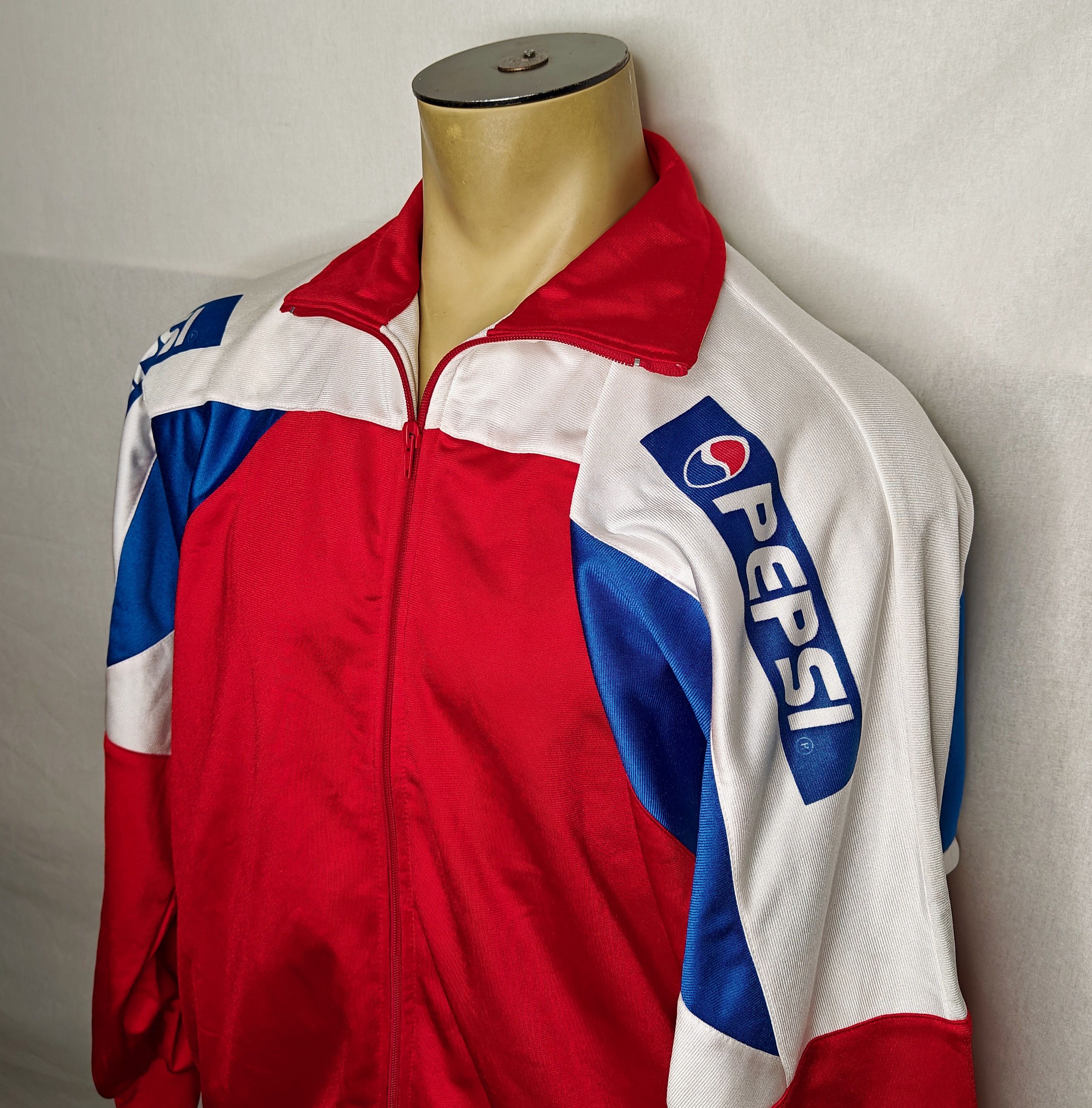 Vintage RARE Vtg Mauritius Africa Pepsi soccer track jacket jersey Size US L / EU 52-54 / 3 - 3 Thumbnail