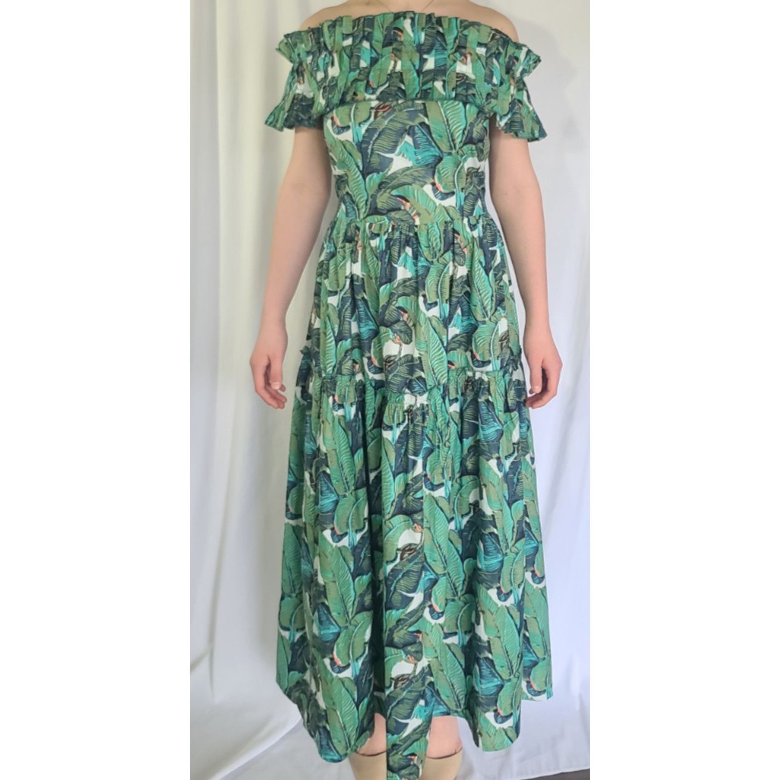 Other New India Collection Tropical Hand Blocked Med Cotton Dress Size M / US 6-8 / IT 42-44 - 2 Thumbnail