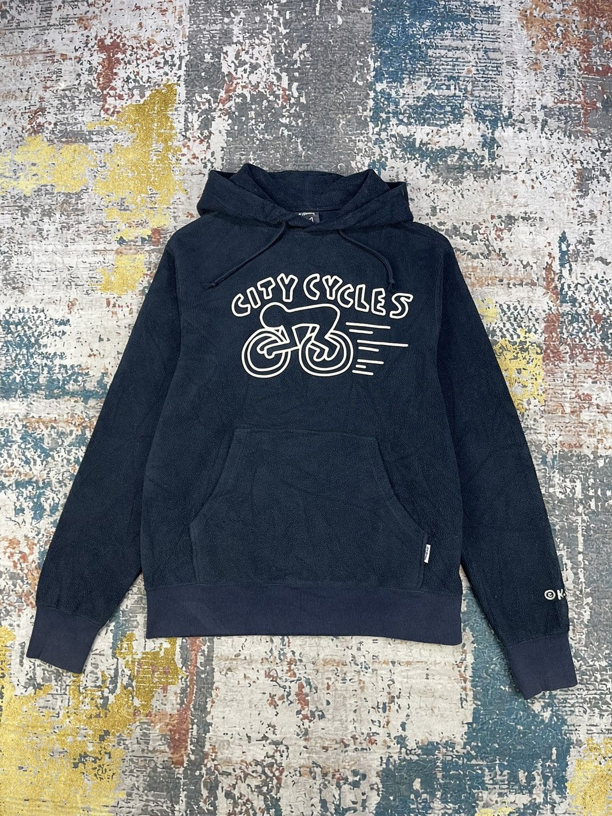 Keith Haring Vintage Keith Haring Human City Cycles Hoodies Size US S / EU 44-46 / 1 - 1 Thumbnail