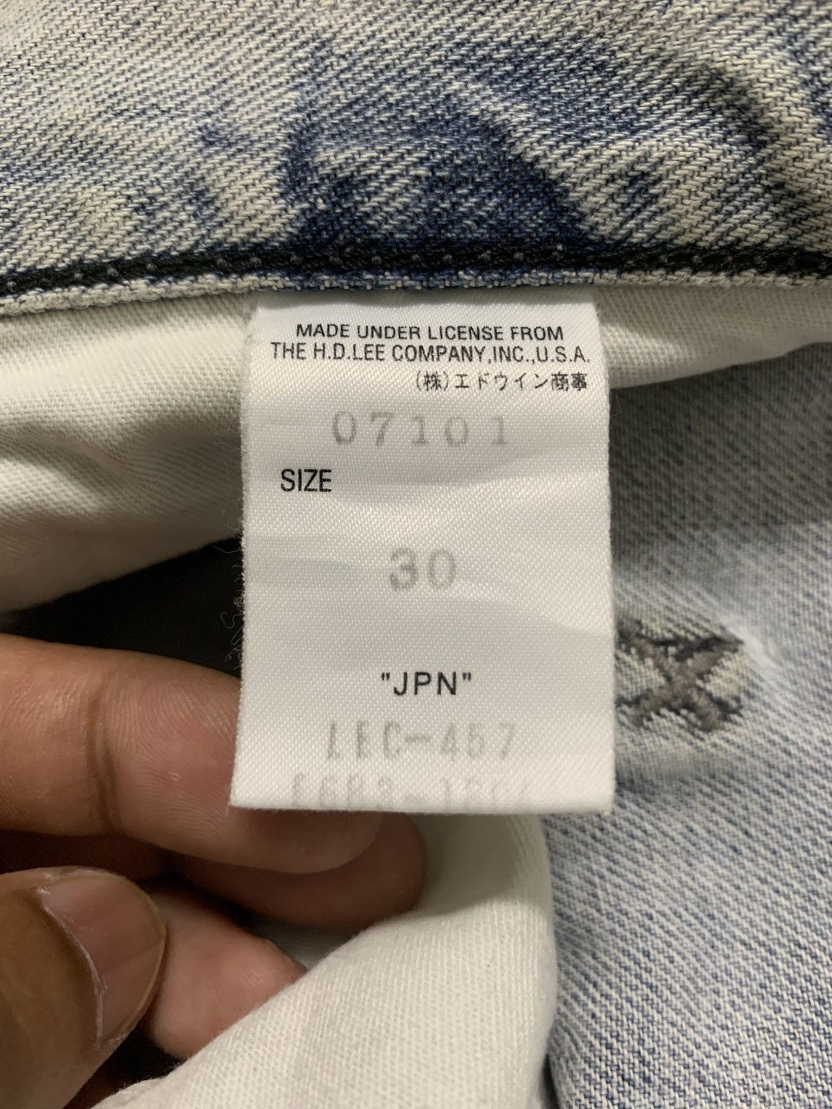 Japanese Brand Vintage Lee Rusty Distressed Regular Straight Jeans Size US 32 / EU 48 - 13 Thumbnail