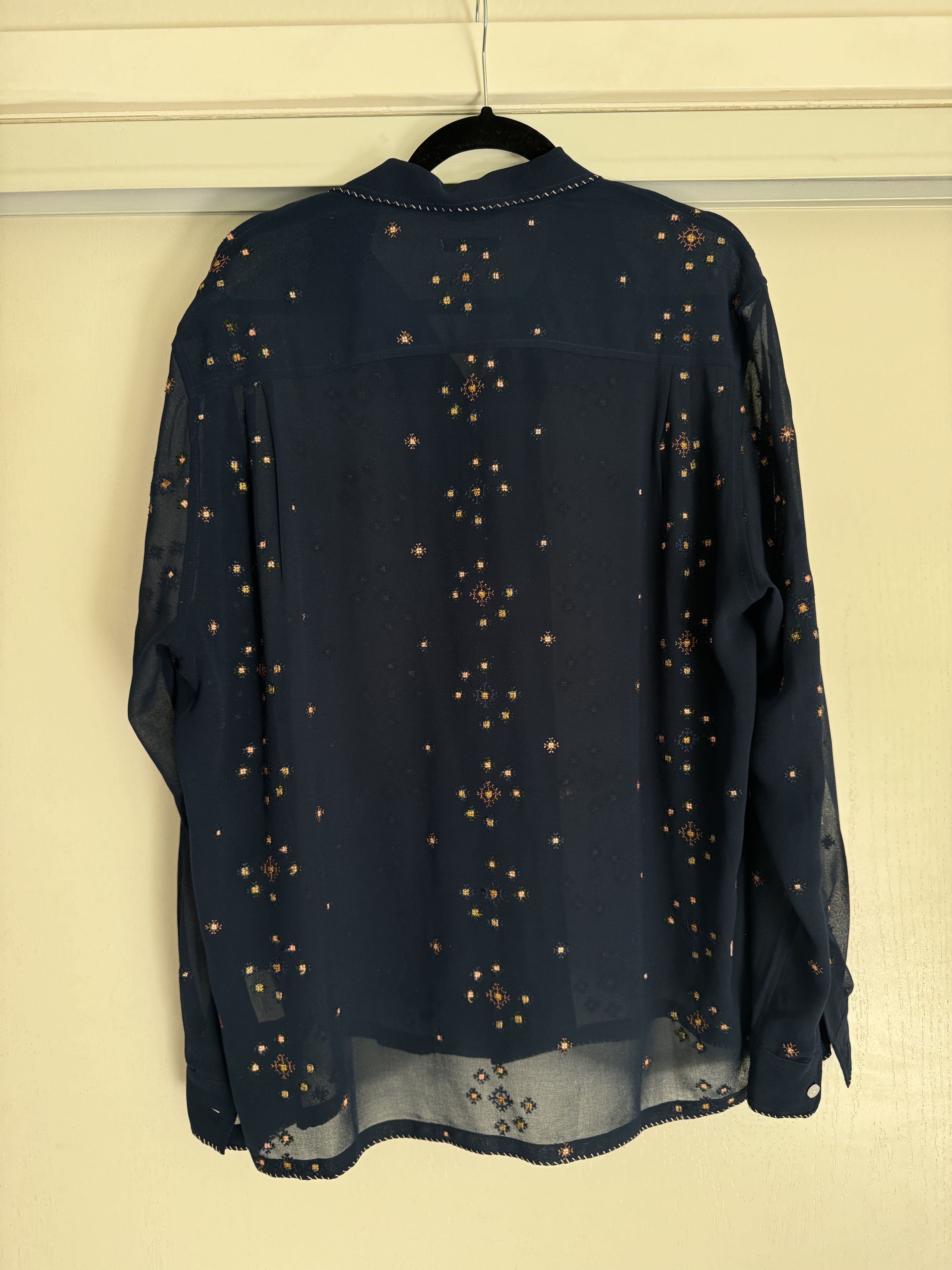 Bode Bode x Marcus Paul Star Cross Stitch Button-Up Shirt Size US M / EU 48-50 / 2 - 2 Thumbnail