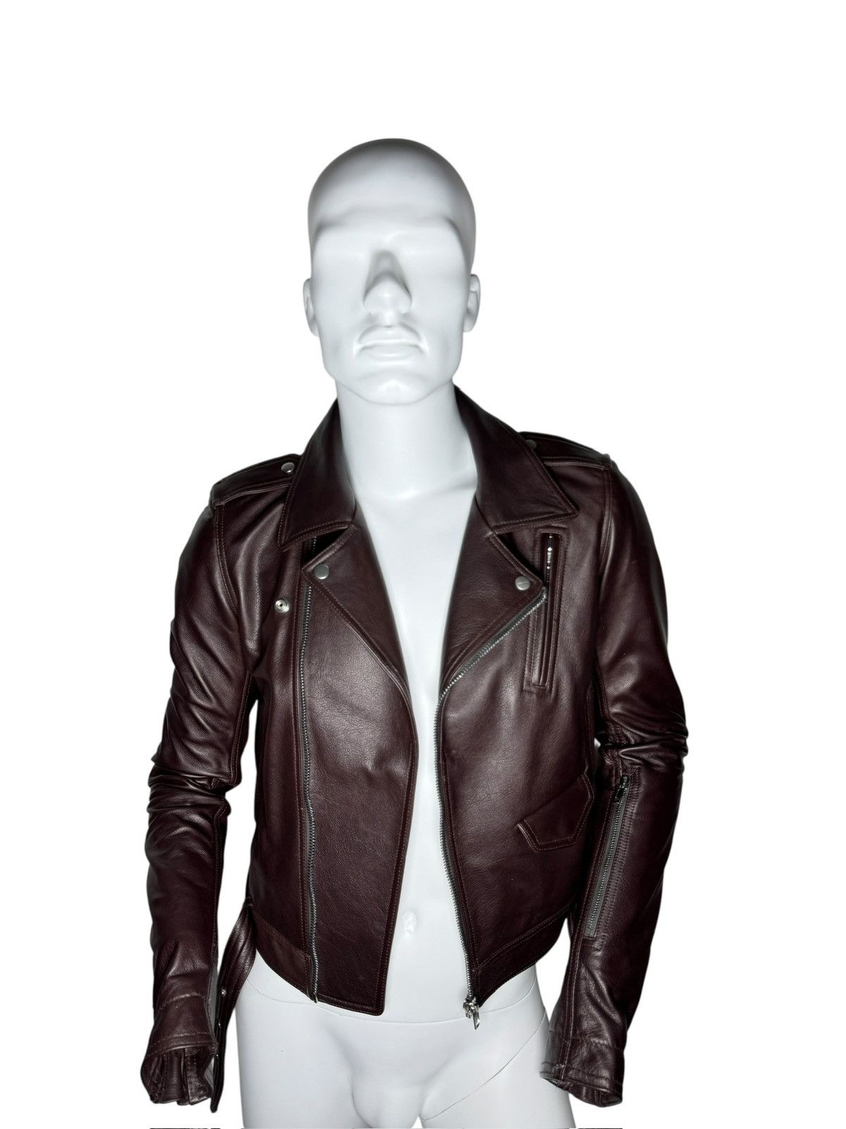 Rick Owens Rick Owens Oxblood Leather Bomber Jacket Size US M / EU 48-50 / 2 - 1 Thumbnail