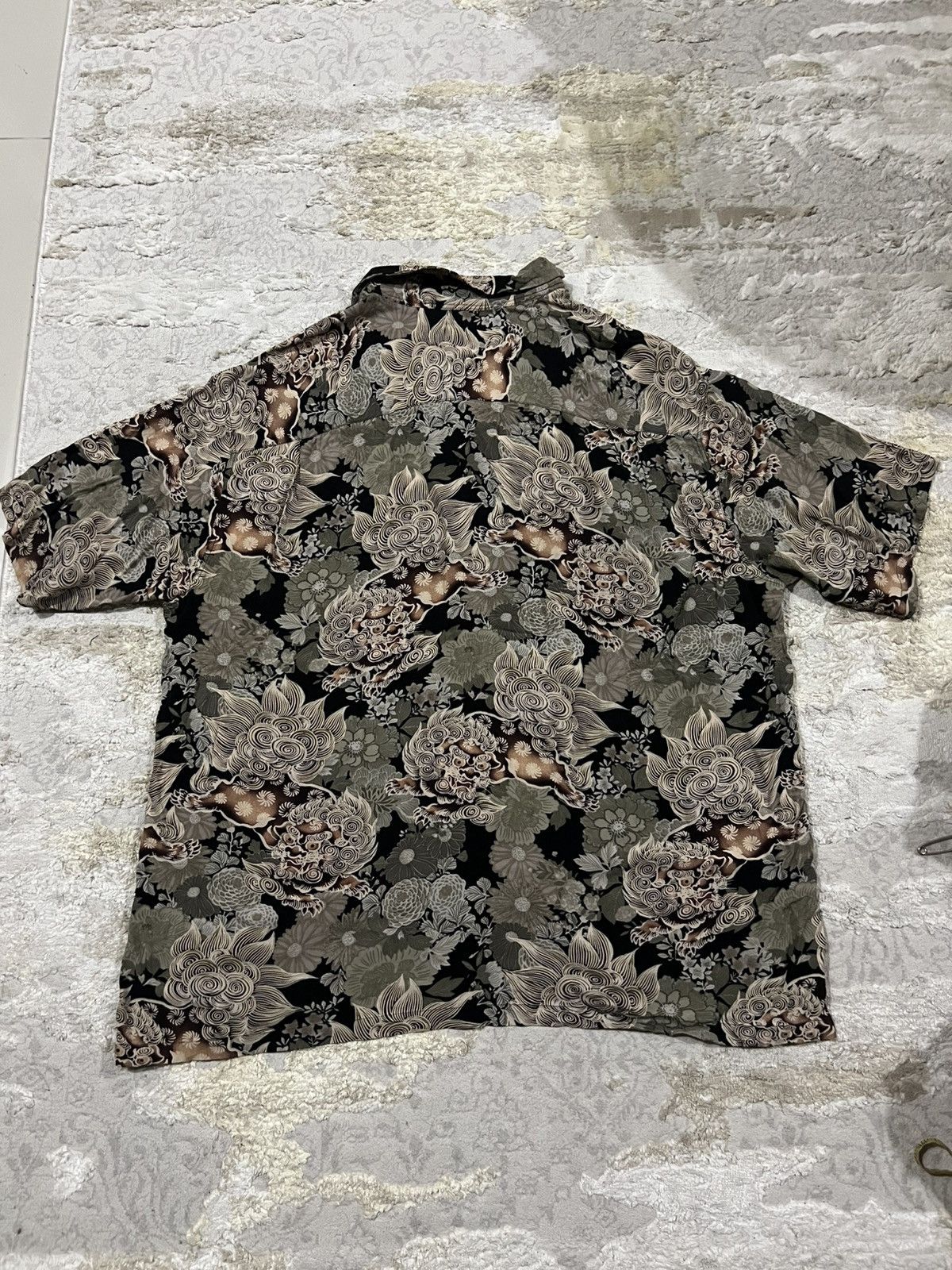 Sun Surf Vintage Japanese Dragon Mash Pocket Rayon Hawaiian Shirt Big Size US XXL / EU 58 / 5 - 4 Thumbnail