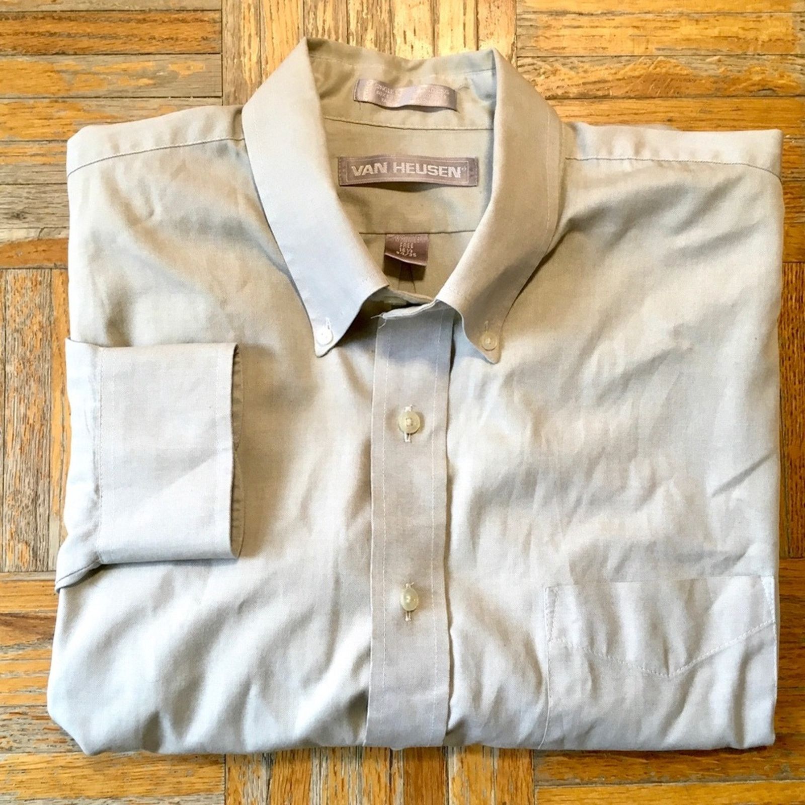 Van Heusen Van Heusen Wrinkle Free Dress Shirt Size US L / EU 52-54 / 3 - 1 Thumbnail