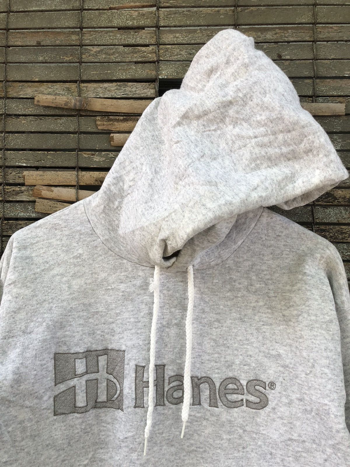 Japanese Brand × Vintage Vintage 5050 Hanes Embroidered Hoodie Sweater Size US L / EU 52-54 / 3 - 2 Thumbnail
