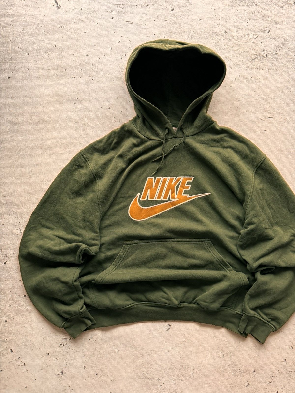 Nike × Vintage NIKE VINTAGE CENTER LOGO OVERSIZE BOXY HOODIE Size US XL / EU 56 / 4 - 2 Thumbnail