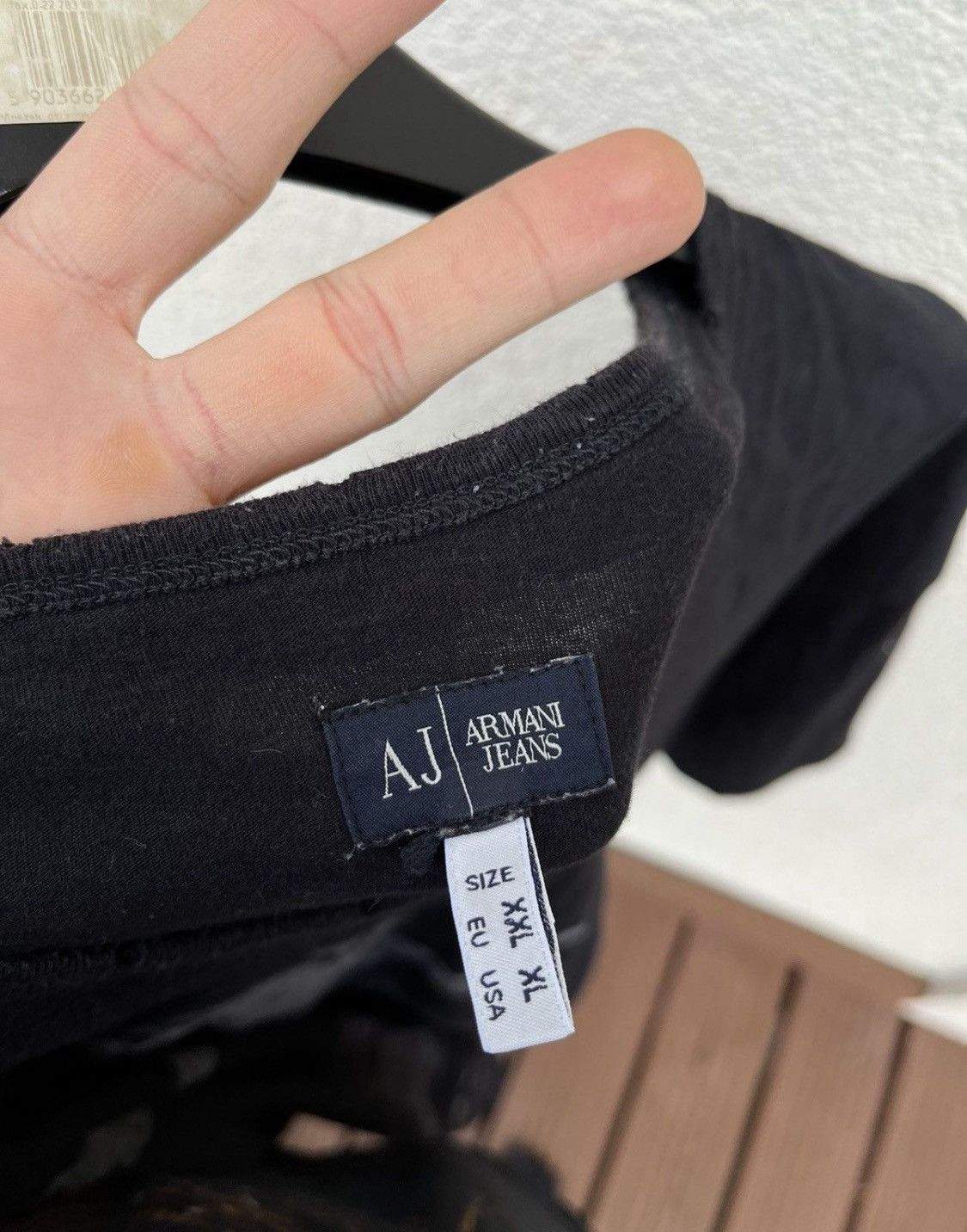 Armani Armani Jeans Samurai Tee vintage distressing Italy luxury Size US XL / EU 56 / 4 - 3 Thumbnail