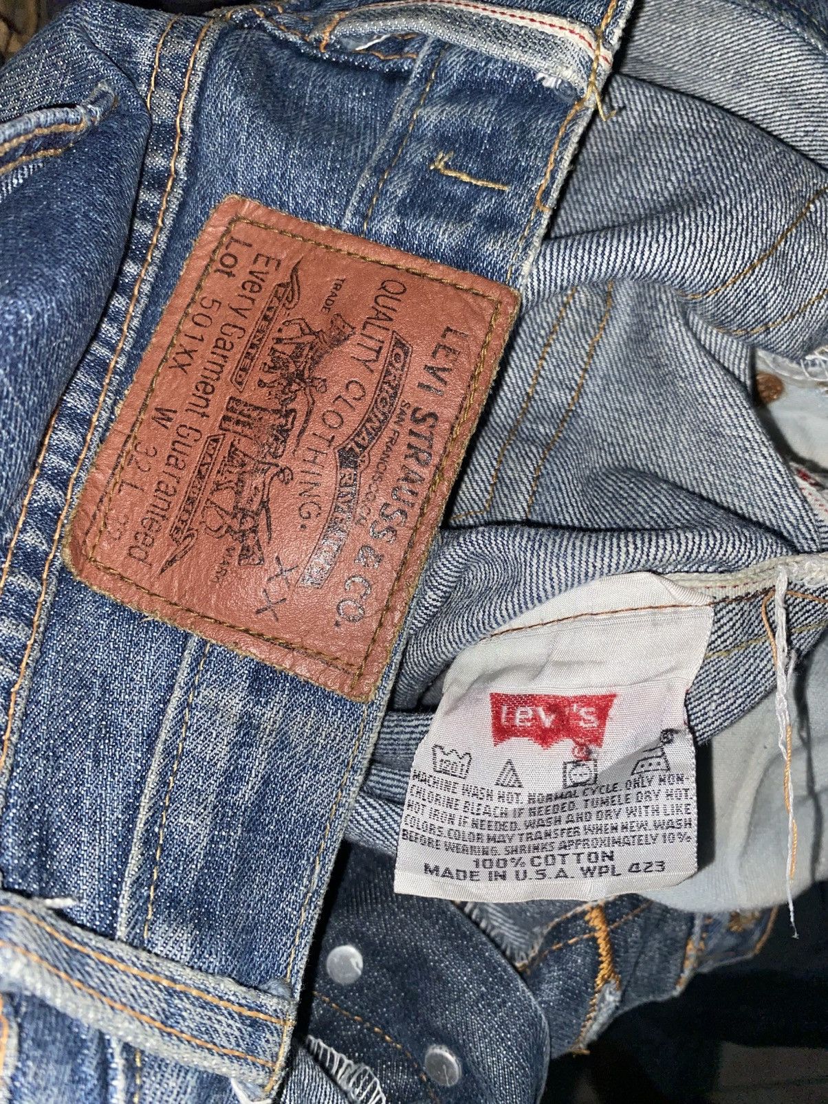 Levi's LEVI’S 501xx GARMENT SELVEDGE DENIM Size US 30 / EU 46 - 9 Thumbnail