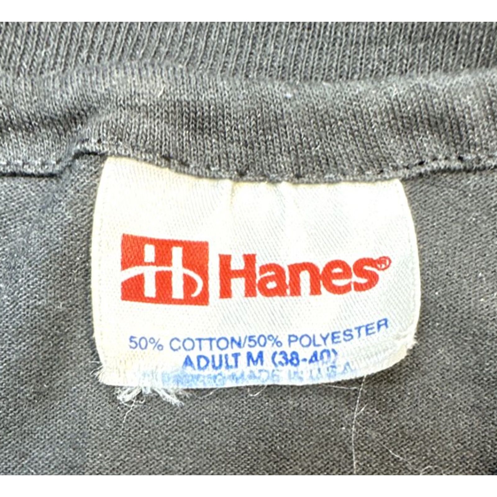 Hanes VINTAGE Hanes T-Shirt Black 1990s Crew Neck Unisex Adults Size M Short Sleeve Graphic Branson Missouri BM Single Stitch Size US M / EU 48-50 / 2 - 4 Thumbnail