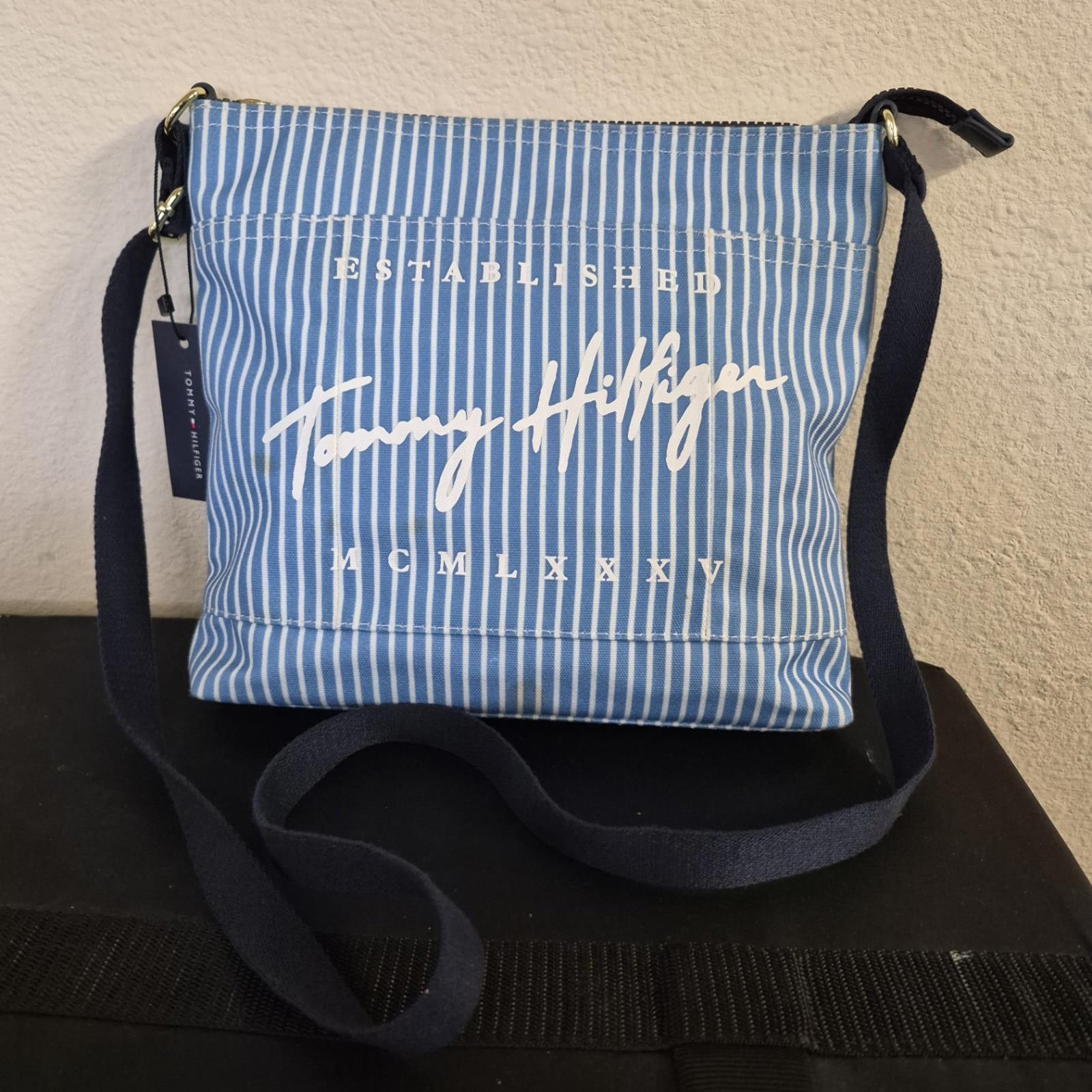 Tommy Hilfiger Tommy Hilfiger Flag Stripe Crossbody Bag – Blue/White Size ONE SIZE - 6 Thumbnail