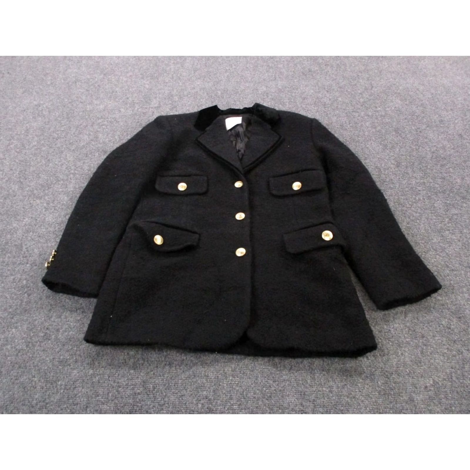 Sandro Sandro Jacket Black Wool Blend Coat Designer Outdoors Overcoat Casual 38 Women Size XS / US 0-2 / IT 36-38 - 2 Thumbnail