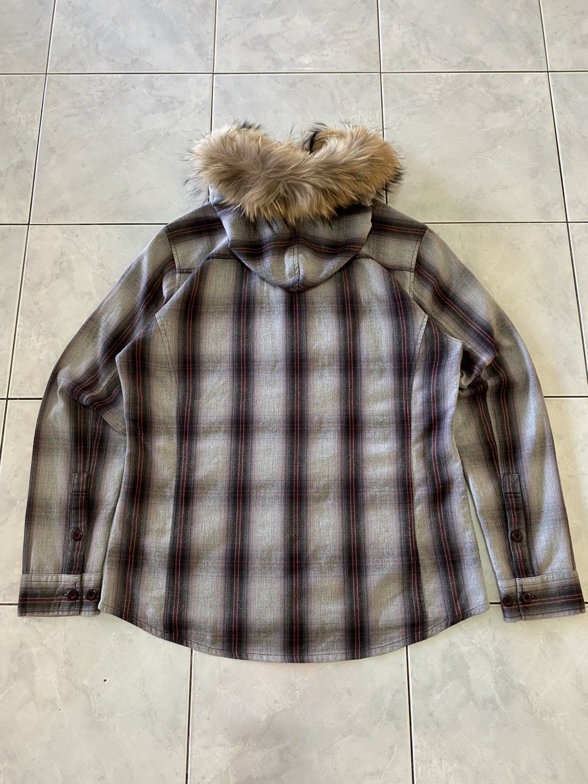 Japanese Brand Fur Net Man Slim Fit Classic Grey Plaid Hoodie Full Zip Size US L / EU 52-54 / 3 - 2 Thumbnail