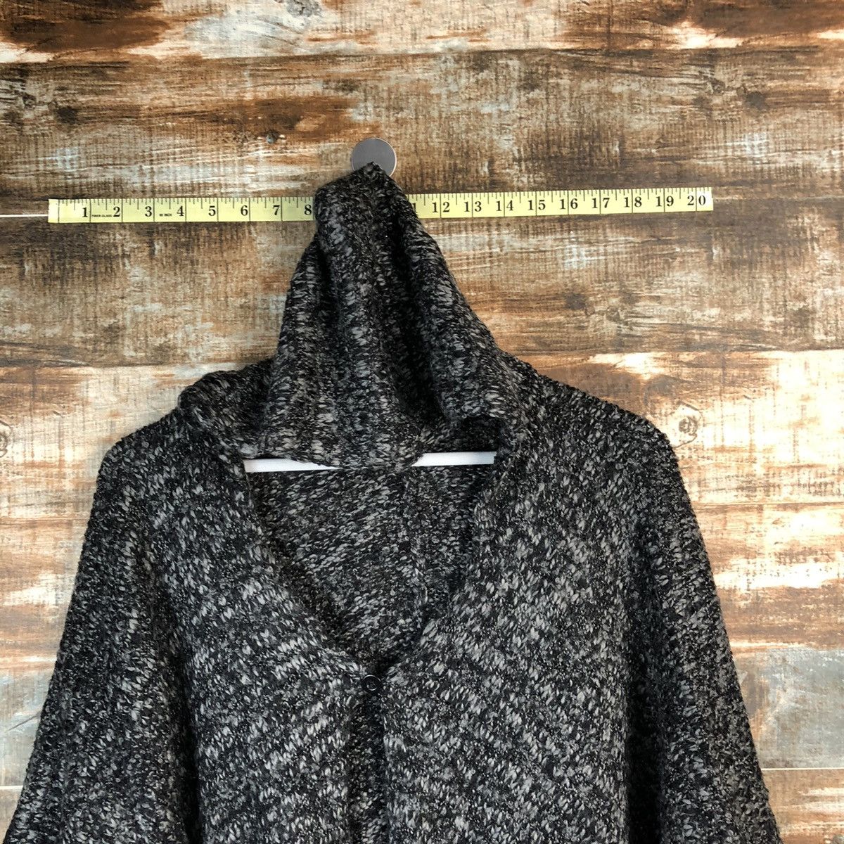 Homespun Knitwear Sorridere Black Grey Knitwear cardigan #A1665 Size M / US 6-8 / IT 42-44 - 4 Thumbnail