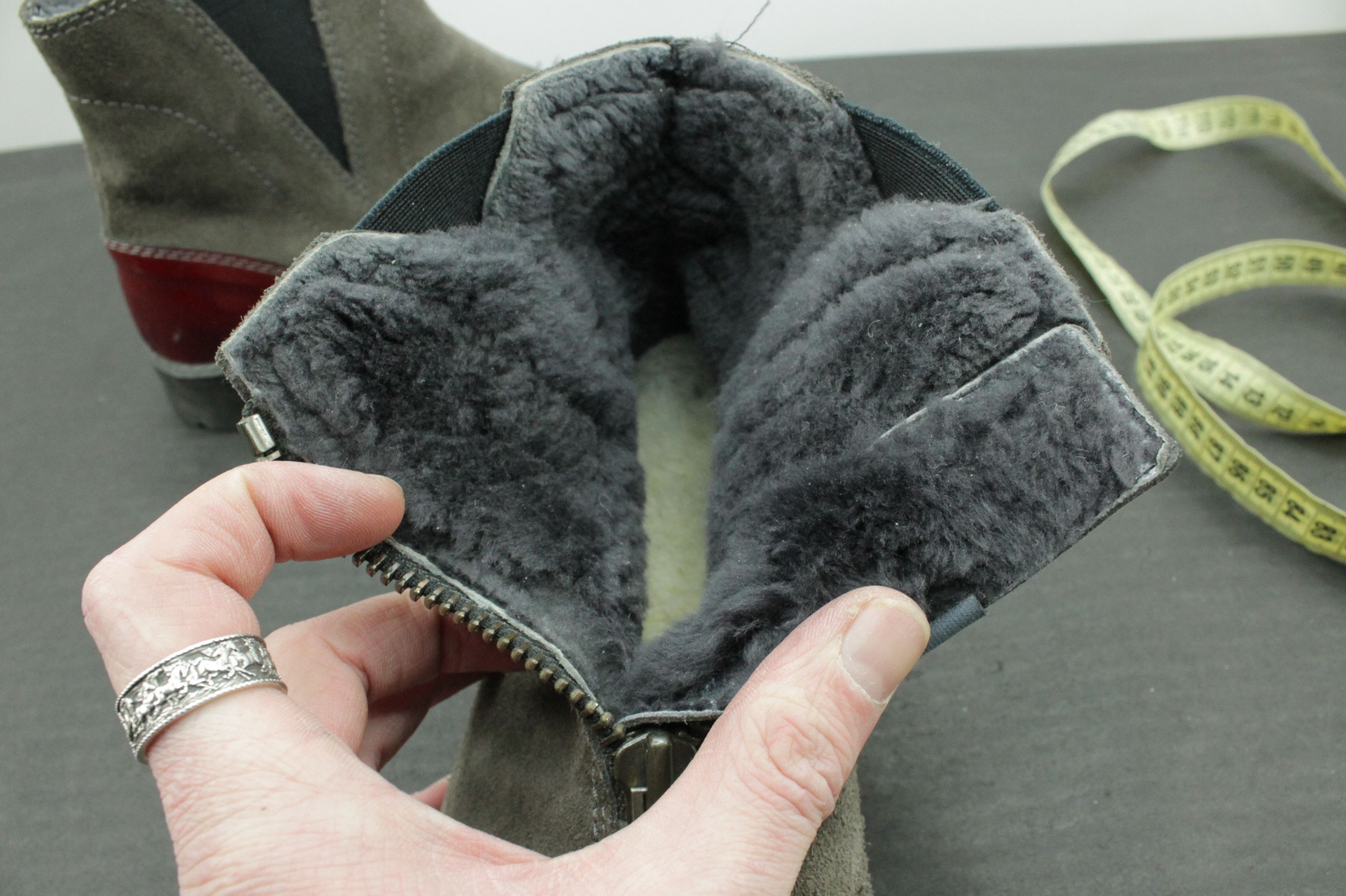 Other Kandahar Hand Made Gray Suede Winter Zip Boots Size US 7 / IT 37 - 11 Thumbnail