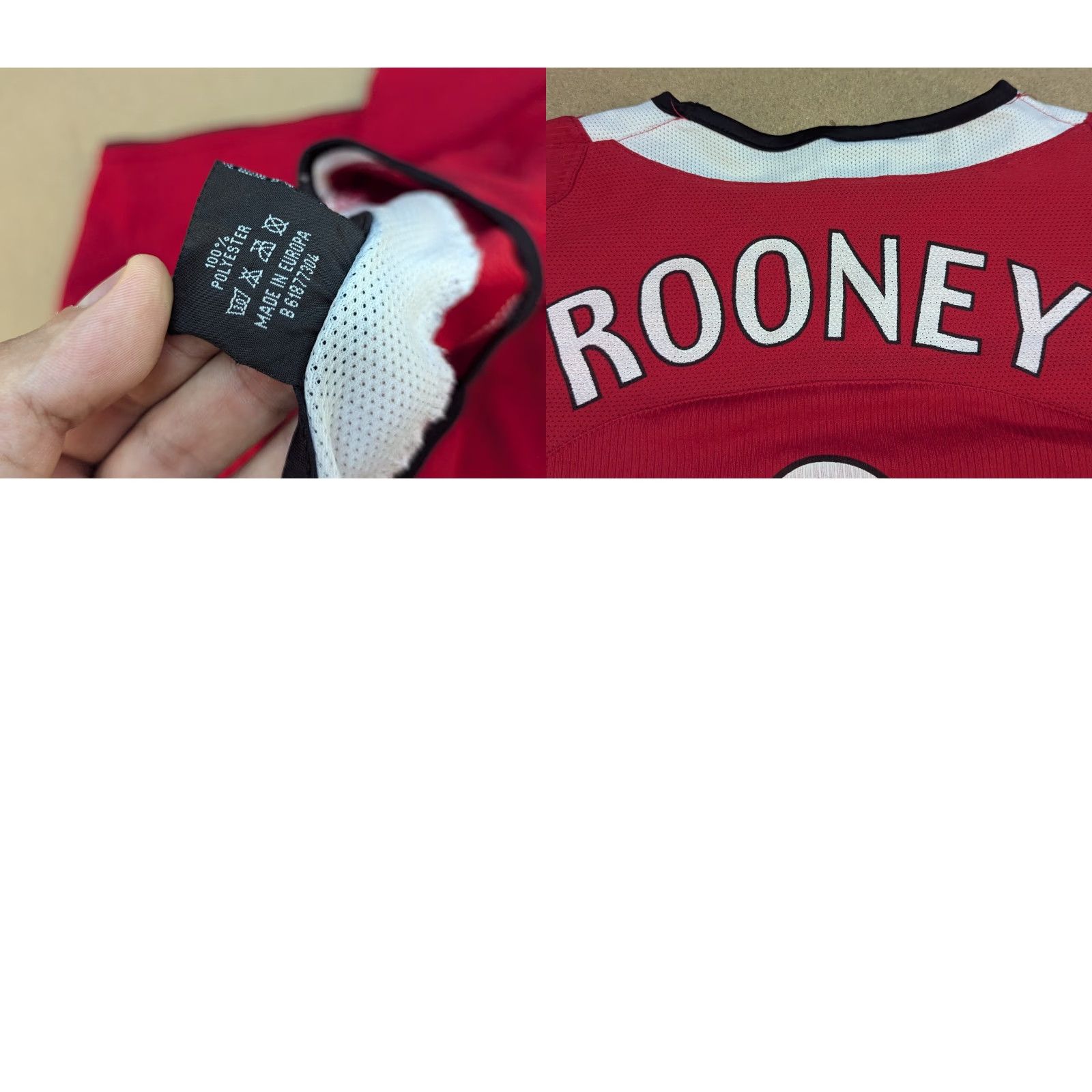 Vintage Vintage Manchester United Rooney Football Fan Jersey Mens Size L Football League Shirt Mens L Red Sports Quick Dry Size US L / EU 52-54 / 3 - 9 Thumbnail