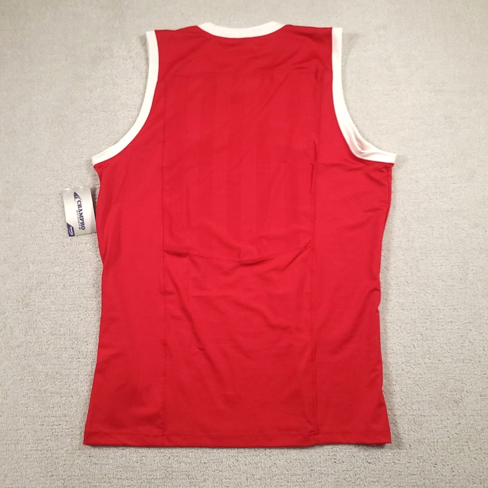 Vintage Champro Muscle Jersey DRI-GEAR Basketball Sleeveless Sports Red Adult Large Jersey Men Red Basketball Tank Shirt Size US L / EU 52-54 / 3 - 7 Thumbnail