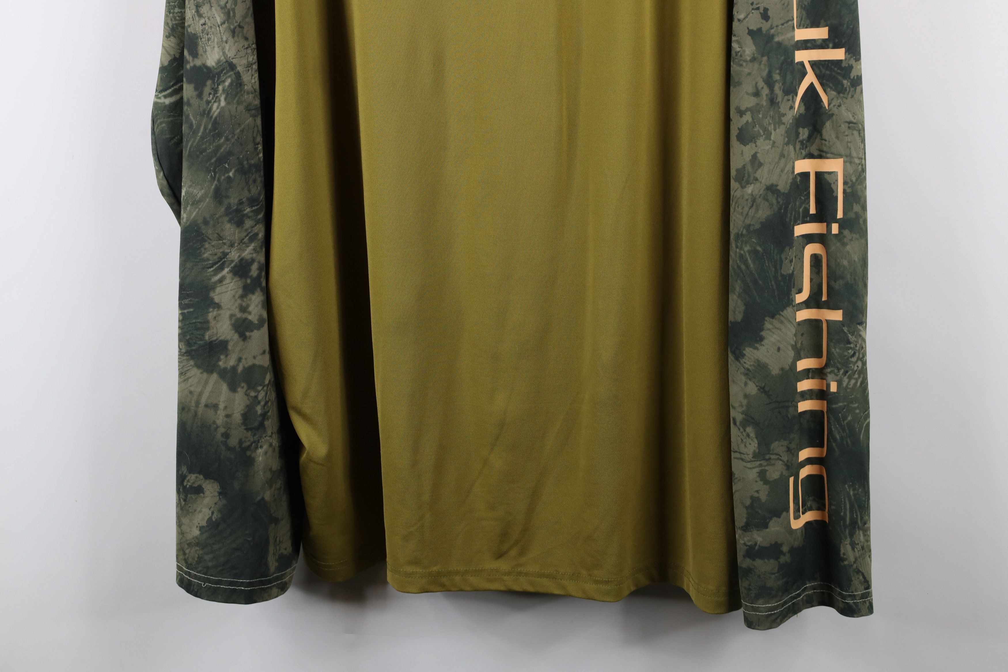 Vintage Huk Fishing Spell Camouflage Tech Long Sleeve T-Shirt Green Size US XXL / EU 58 / 5 - 3 Thumbnail