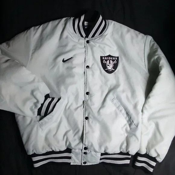 Holloway Deadstock Vintage Custom Oakland Raiders Satin Bomber Jacket Size US XL / EU 56 / 4 - 2 Thumbnail