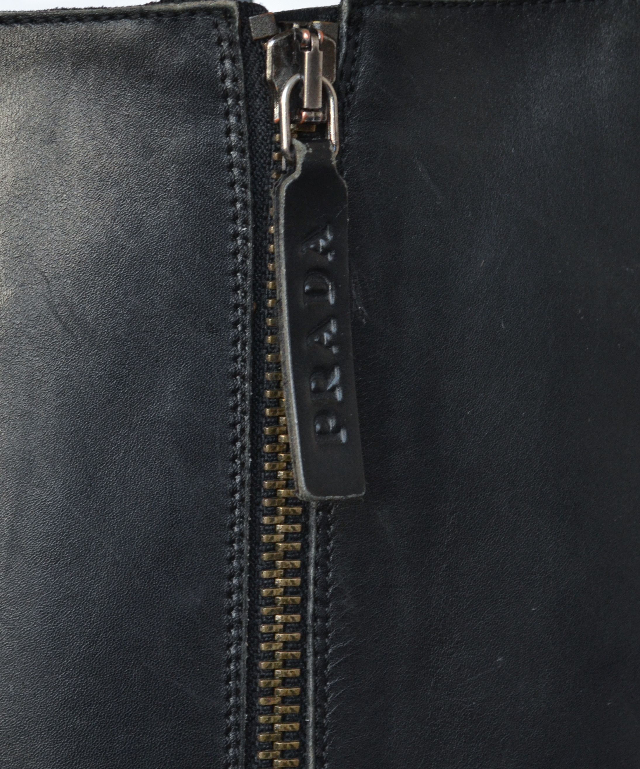 Prada PRADA Boots Leather Black Zip Logo 1999 Vintage Size 41 Size US 11 / IT 41 - 8 Thumbnail