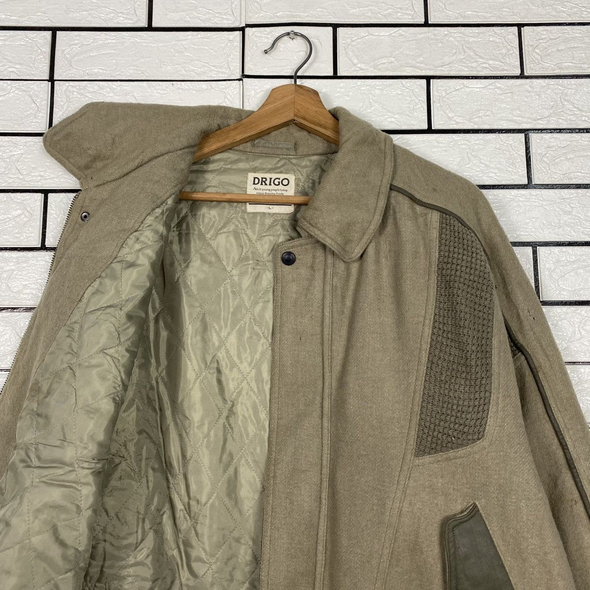 Japanese Brand Vintage Wool Bomber Jacket Drigo Japan Issey Miyake Size US L / EU 52-54 / 3 - 17 Thumbnail