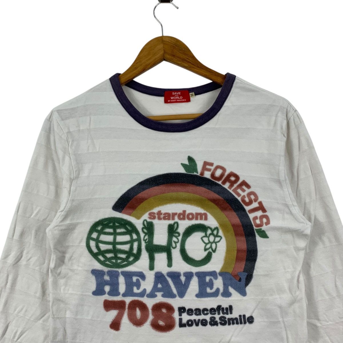 Vintage Vintage SAVE the WORLD By Kriff Mayer Logo Print White Shirt Size US M / EU 48-50 / 2 - 3 Thumbnail