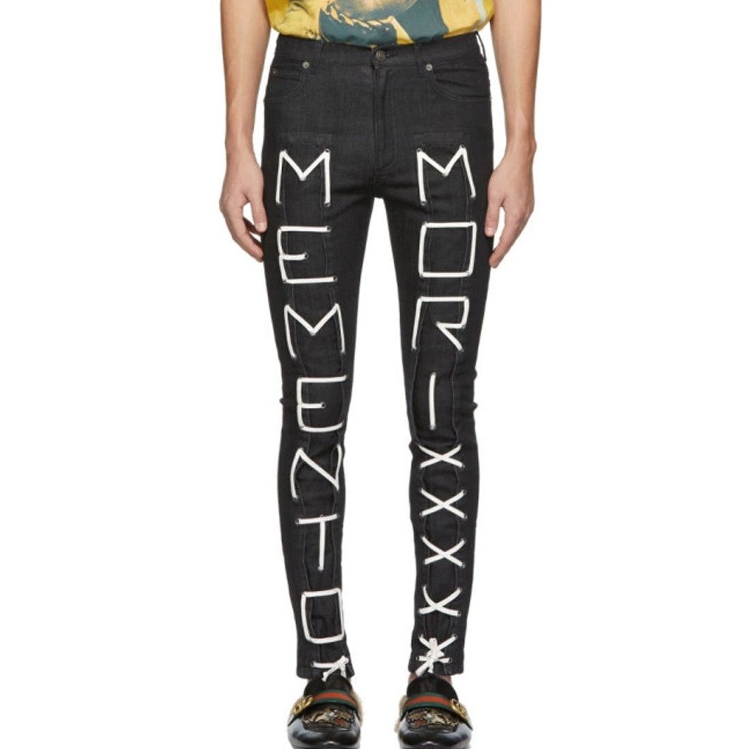 Gucci Gucci Black Memento Mori Skinny Jeans Size US 31 - 3 Thumbnail